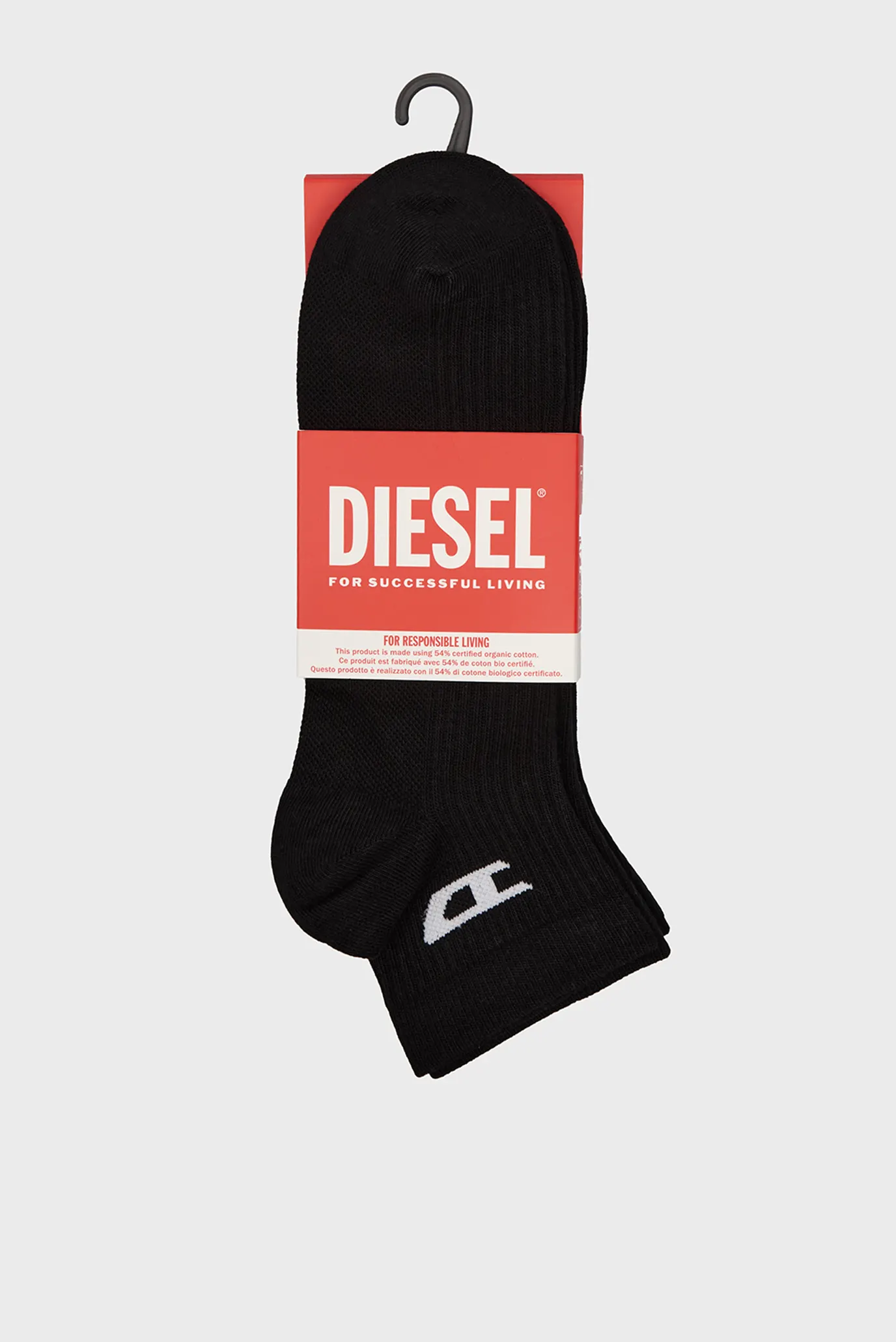 Чоловічі чорні шкарпетки (3 пари) SKM-D-ANKLE 3