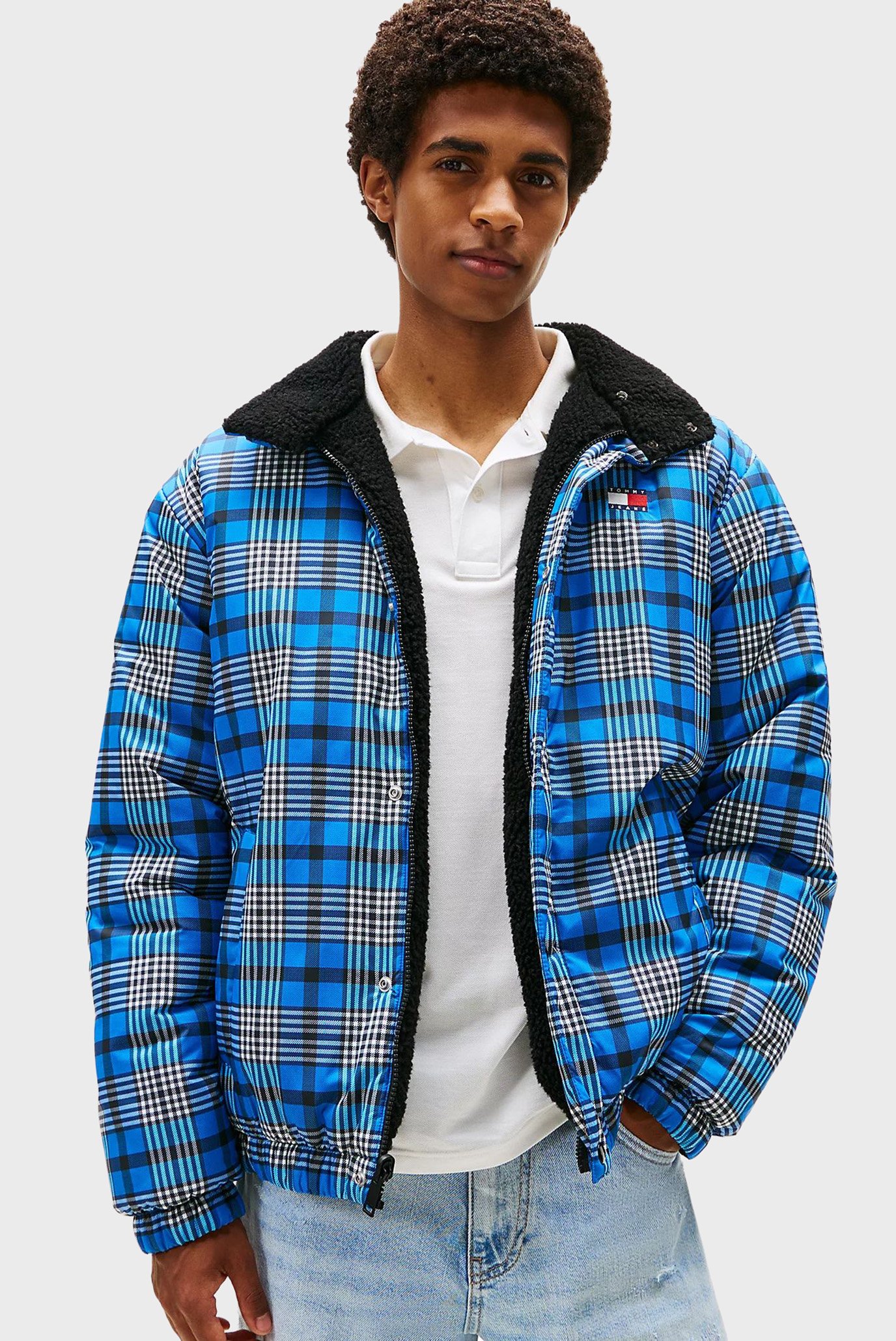 Мужская двусторонняя куртка REVERSIBLE TEDDY Разноцветный XL Tommy Jeans DM0DM22064 Мужская двусторонняя куртка REVERSIBLE TEDDY Разноцветный XL Tommy Jeans DM0DM22064