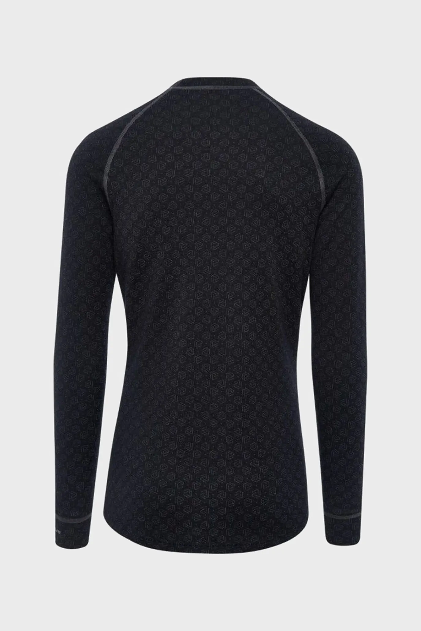 Чоловічий чорний вовняний термореглан з візерунком MERINO XTREME 2
