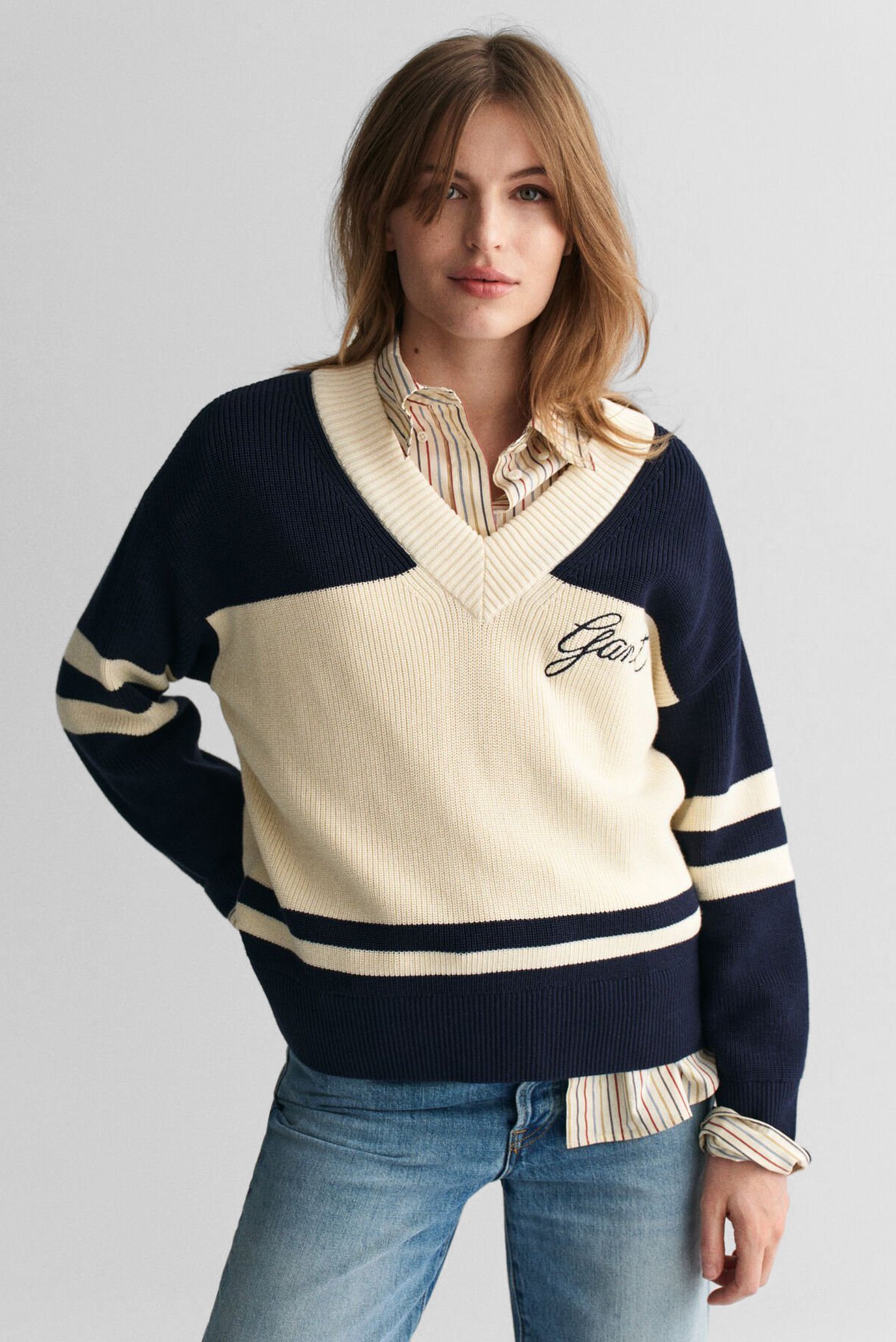 Женский пуловер GANT VARSITY COTTON 1