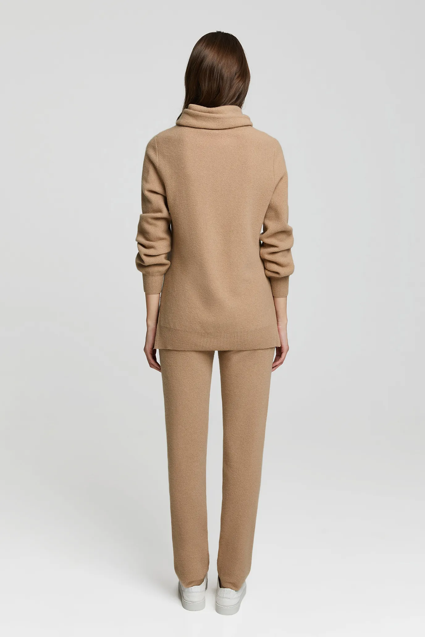 Женские бежевые кашемировые брюки 3