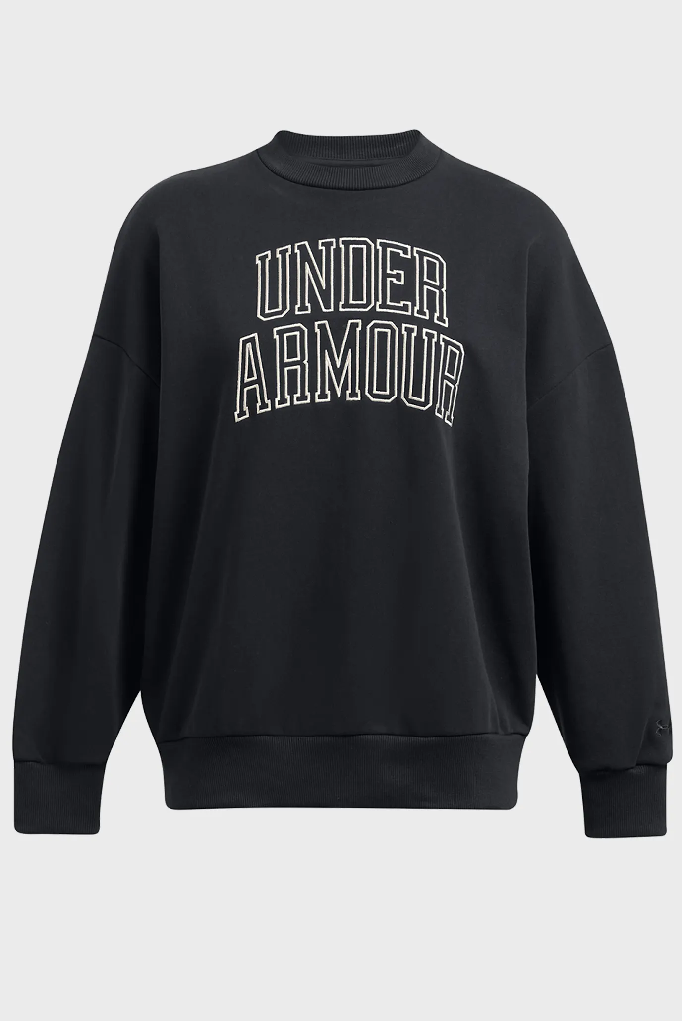 Женский черный свитшот UA Icon HWT Terry OS Crew 3