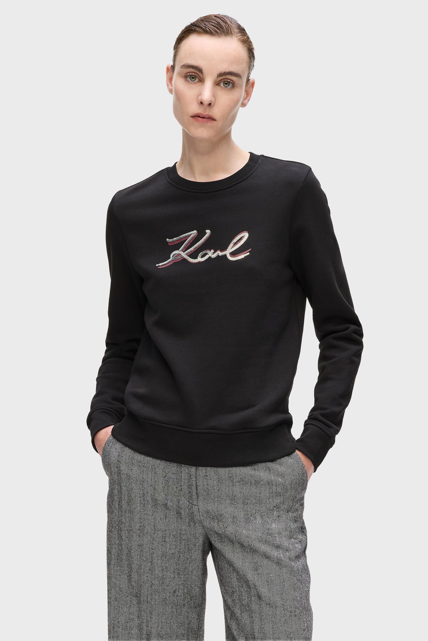 Женский черный свитшот sequins Черный XL Karl Lagerfeld A4W20041 Женский черный свитшот sequins Черный XL Karl Lagerfeld A4W20041