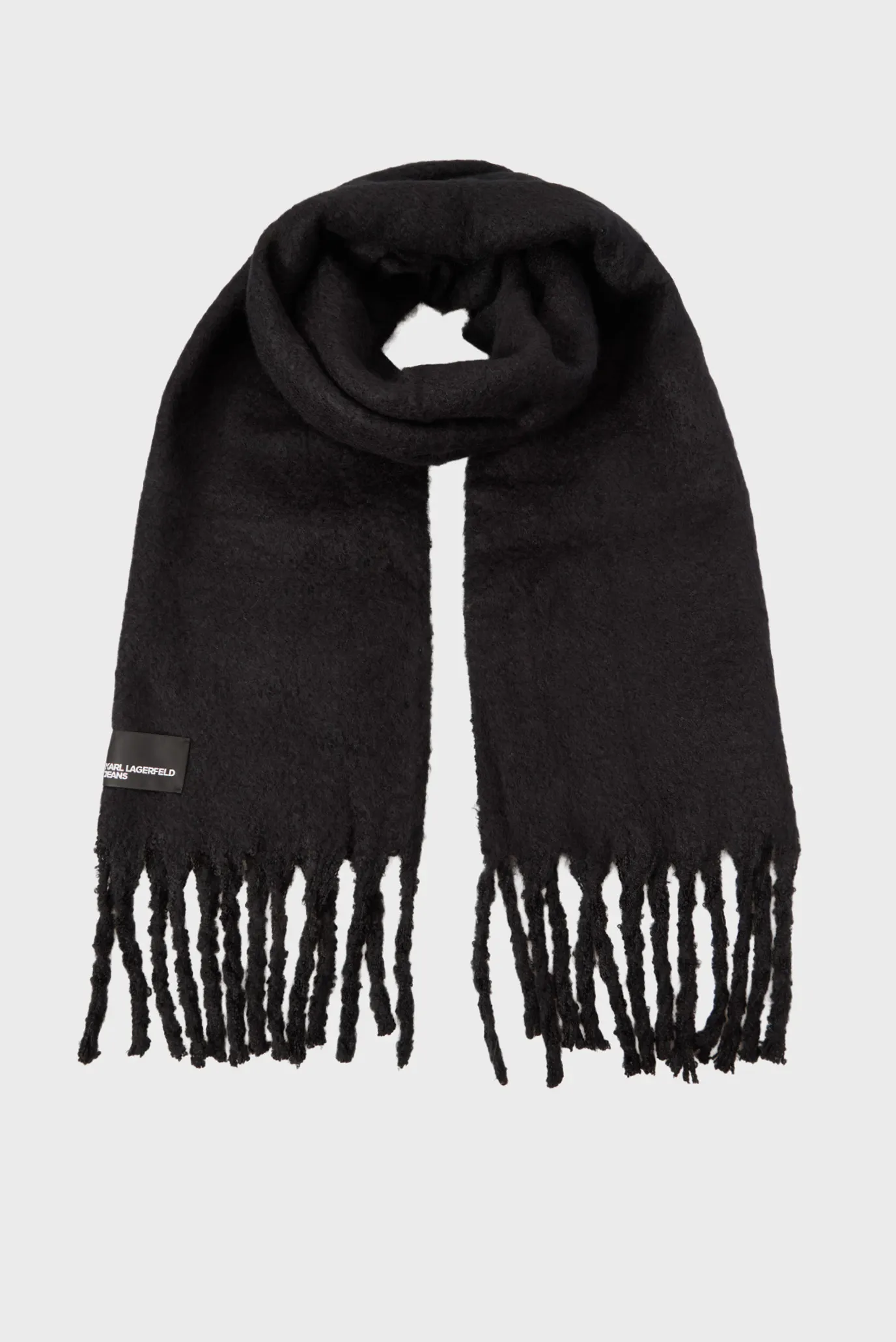 Женский черный шарф chunky 1