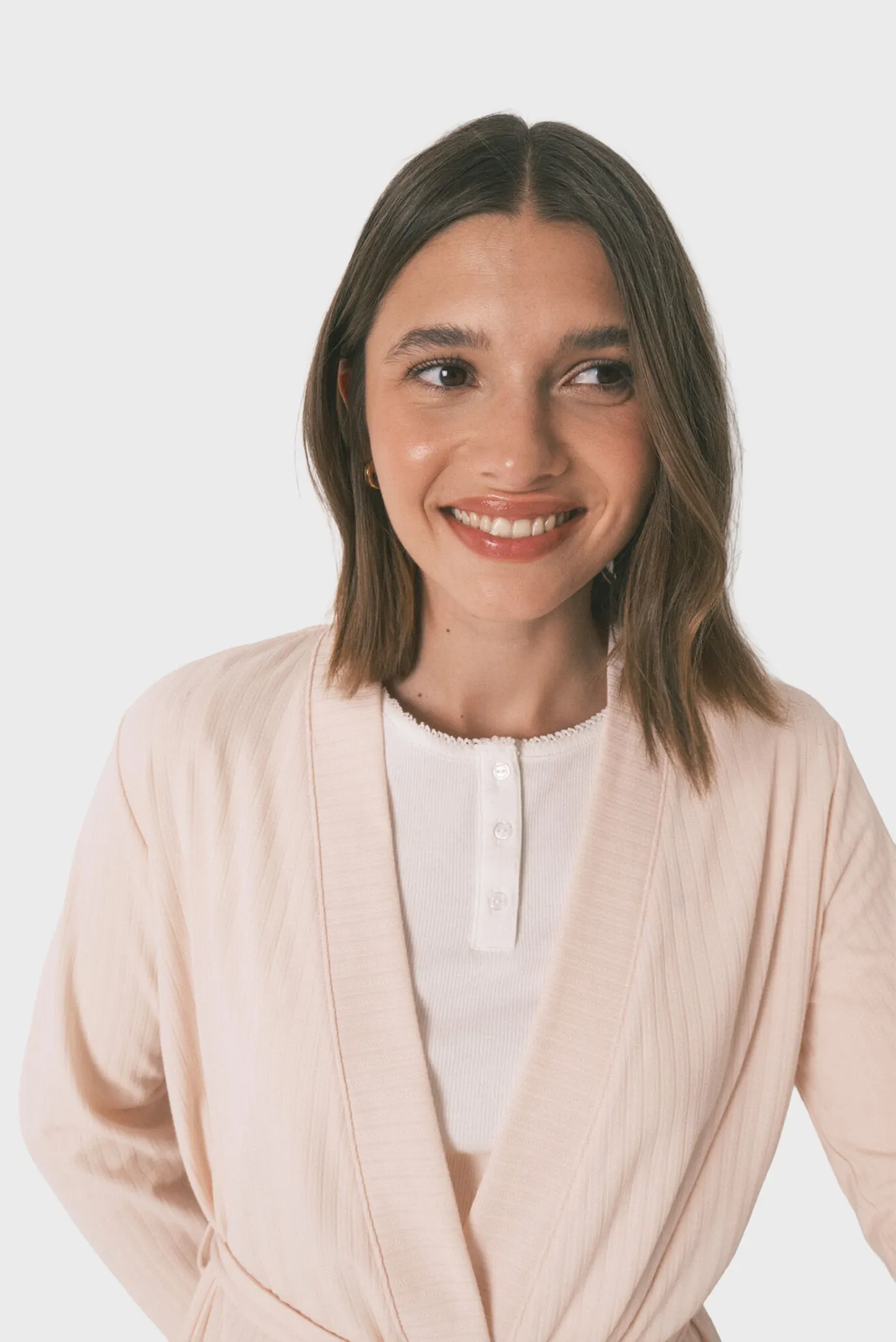 Жіночий пудровий халат 5