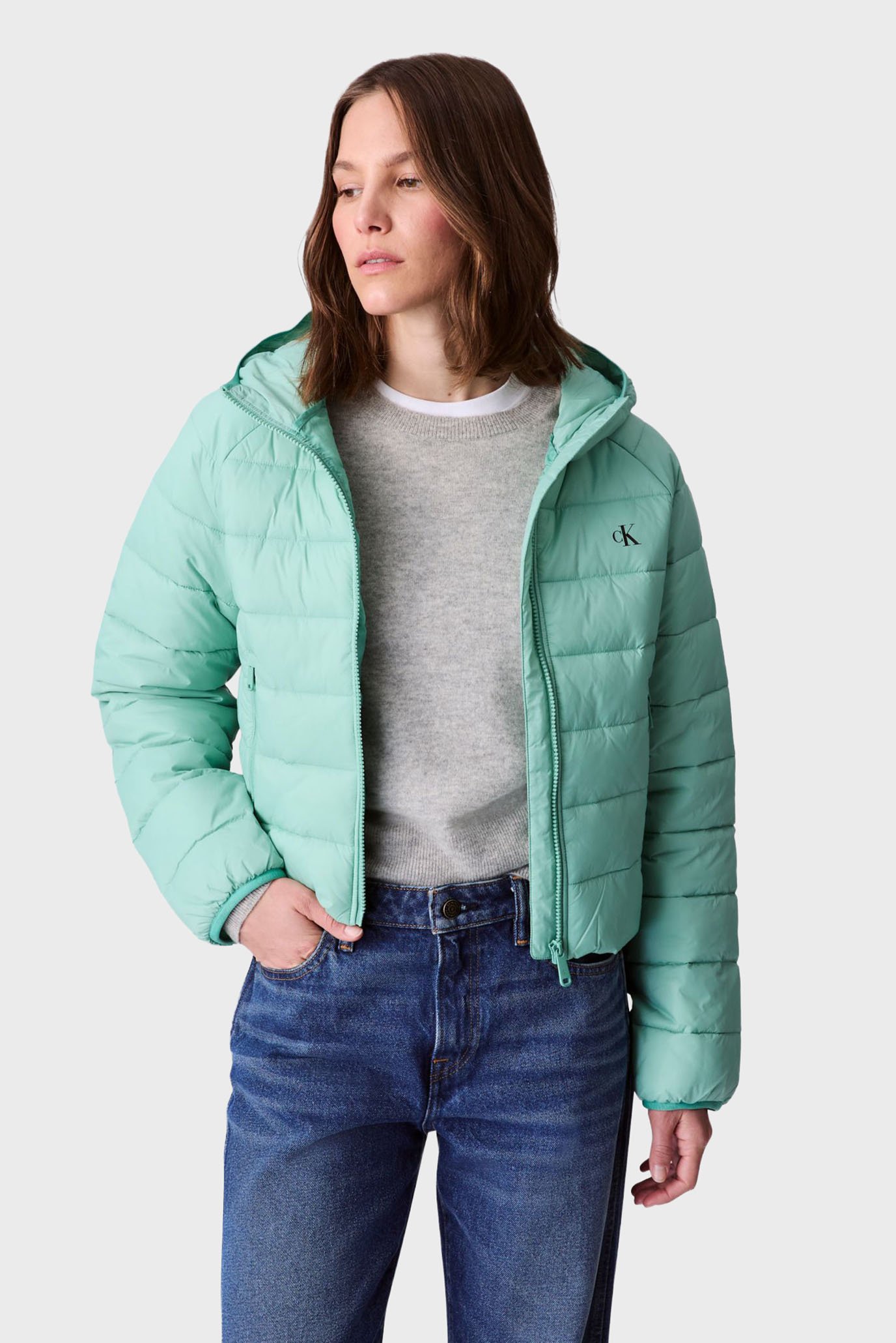 Женская бирюзовая куртка LIGHTWEIGHT QUILTED Бирюзовый S Calvin Klein Jeans LV047C510G Женская бирюзовая куртка LIGHTWEIGHT QUILTED Бирюзовый S Calvin Klein Jeans LV047C510G