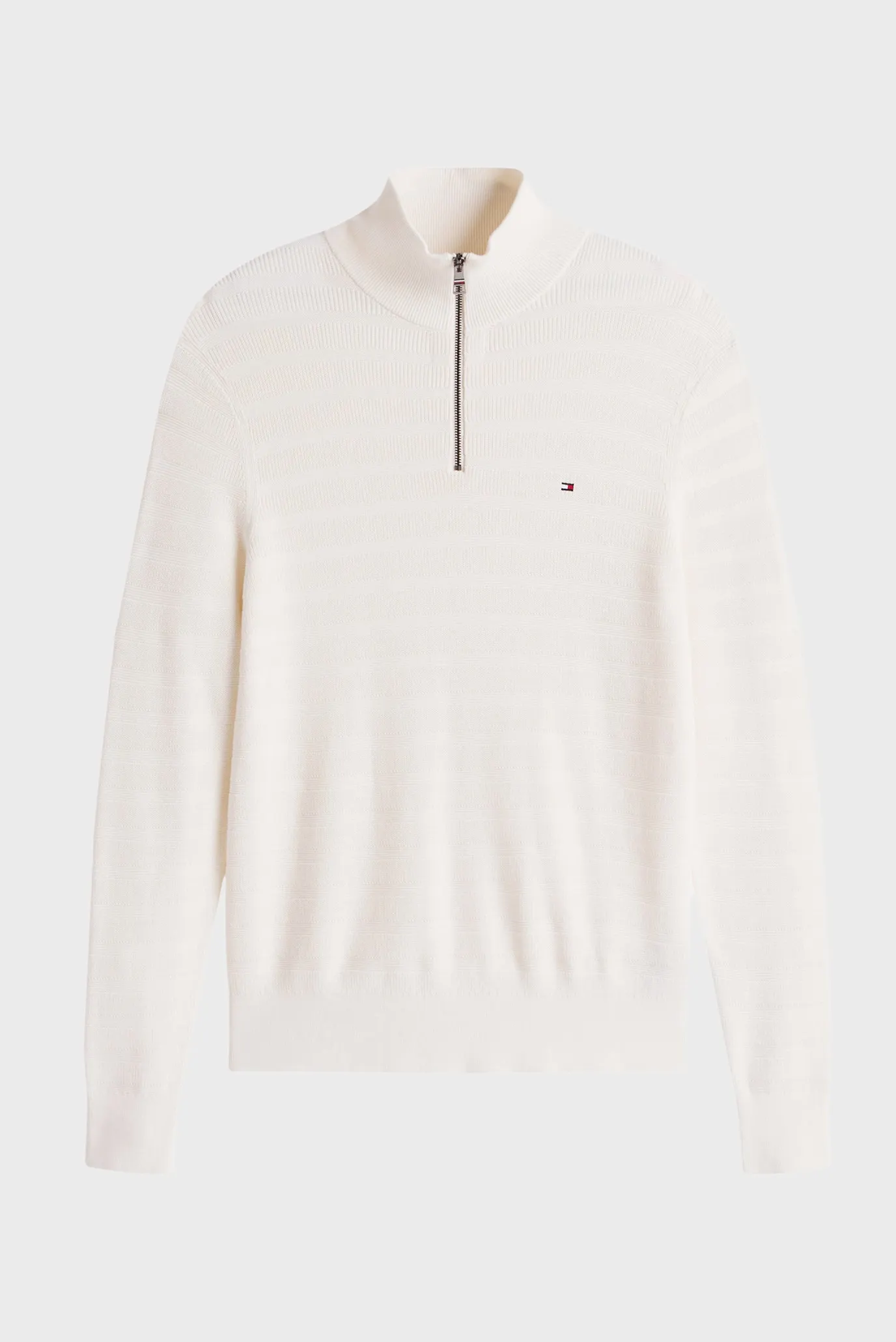 Мужская белая кофта STRIPE STRUCTURE ZIP 5