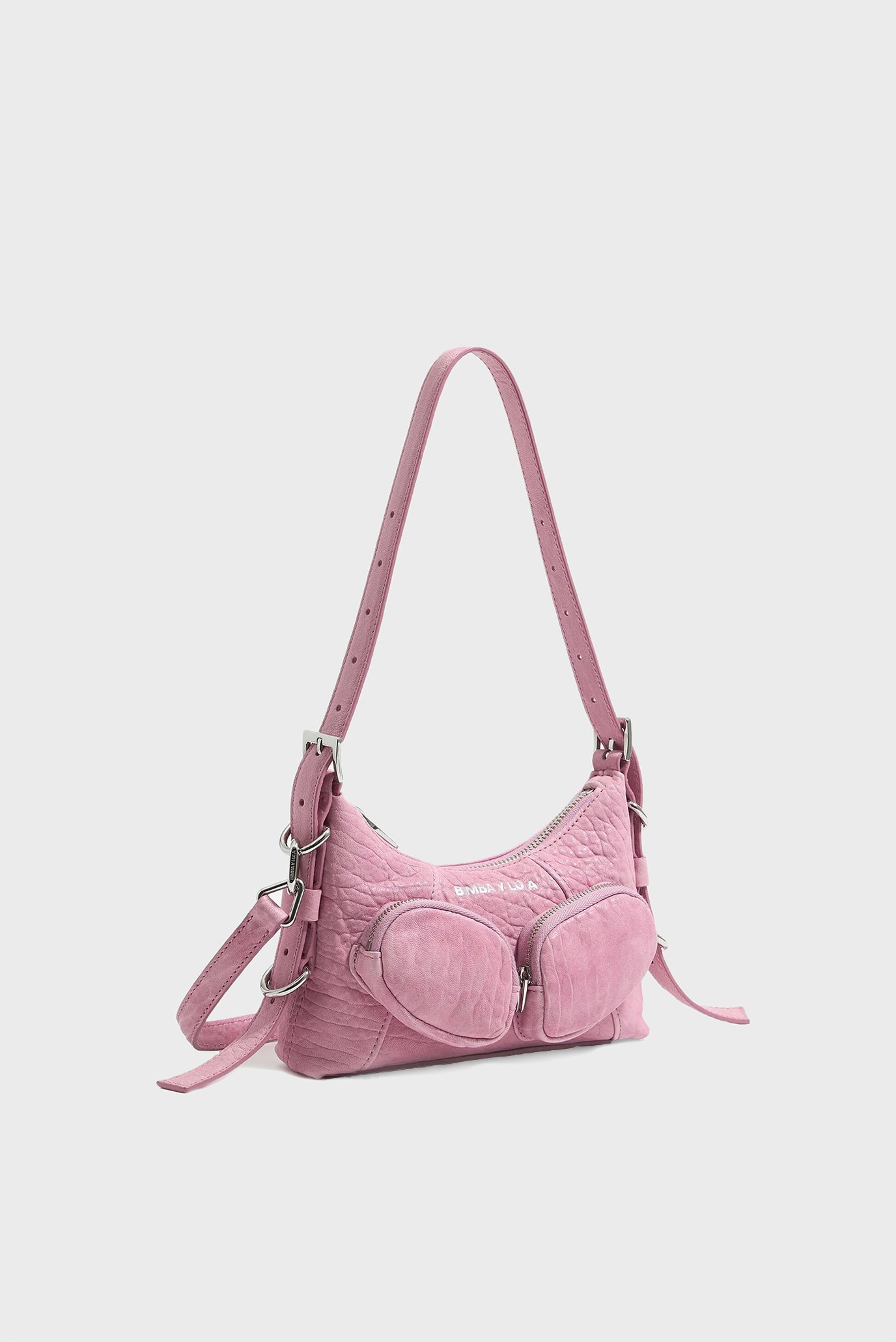 Женская розовая кожаная сумка 1