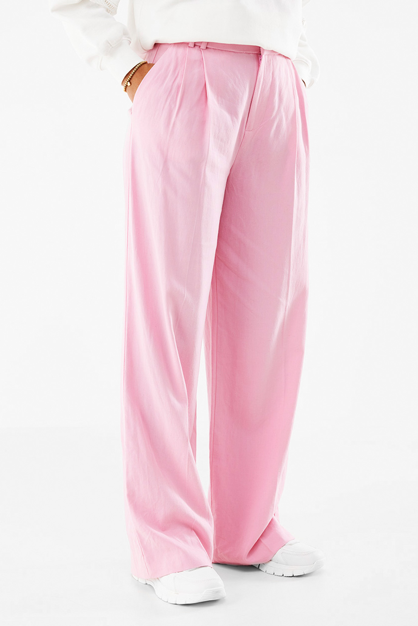 Жіночі рожеві брюки 1
