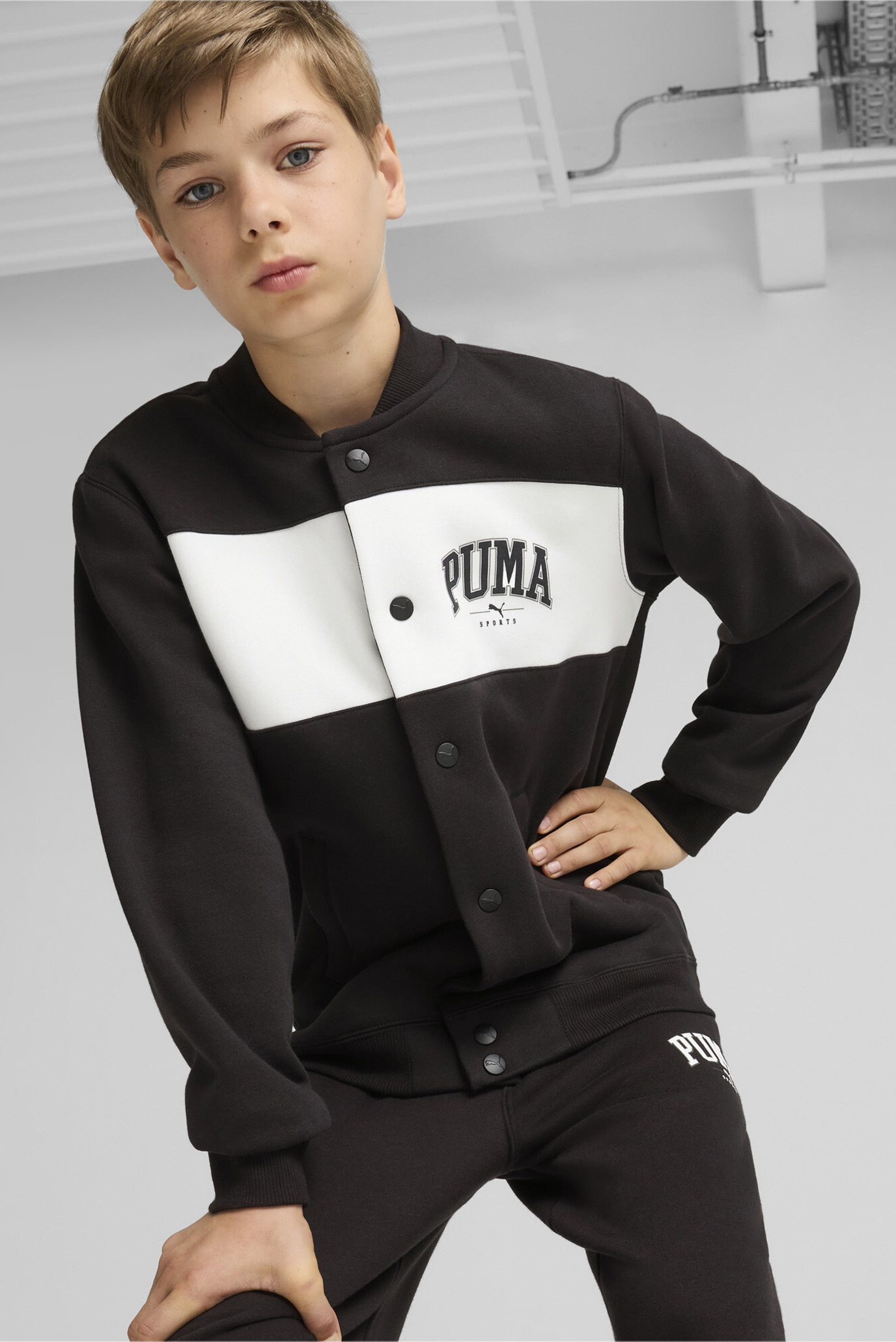 Детский черный бомбер PUMA SQUAD Bomber Jacket Youth 1