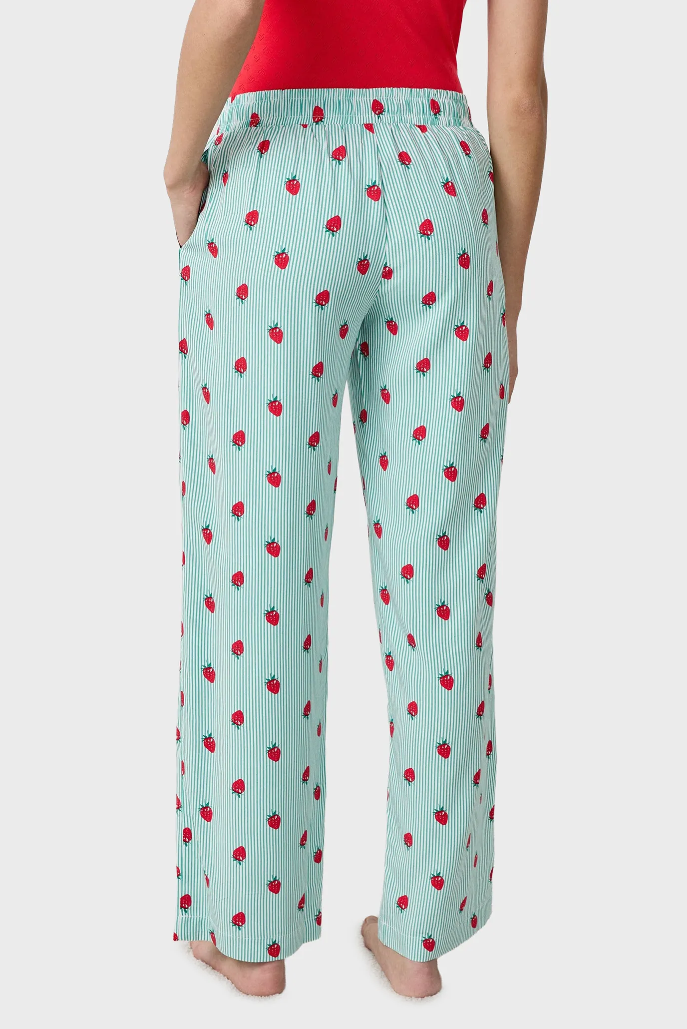 Женские мятные брюки с узором CAPRESE 3