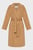 Женское коричневое шерстяное пальто DF WOOL WRAP COAT