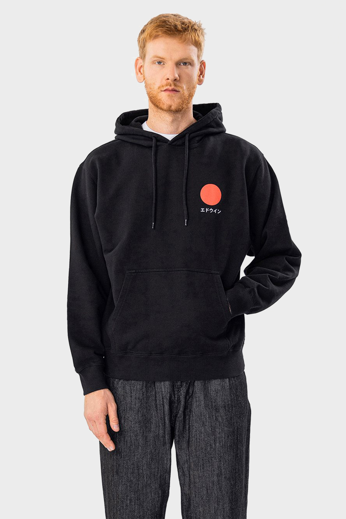 Чоловіче чорне худі Japanese Sun Hoodie 1