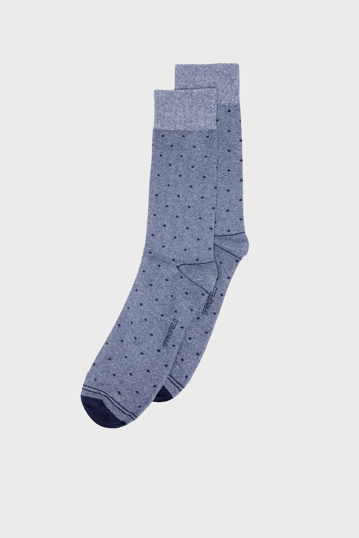 Чоловічі сині шкарпетки в горошок 1