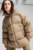 Жіночий бежевий пуховик Oversized Puffer Jacket Women