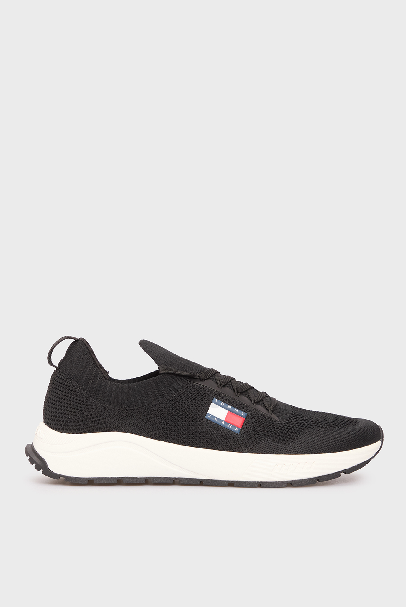 Мужские черные кроссовки TJM RUNNER KNTITTED Черный 43 Tommy Jeans EM0EM01555 Мужские черные кроссовки TJM RUNNER KNTITTED Черный 43 Tommy Jeans EM0EM01555
