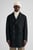 Мужское черное шерстяное пальто OVERSIZED WOOL PEACOAT
