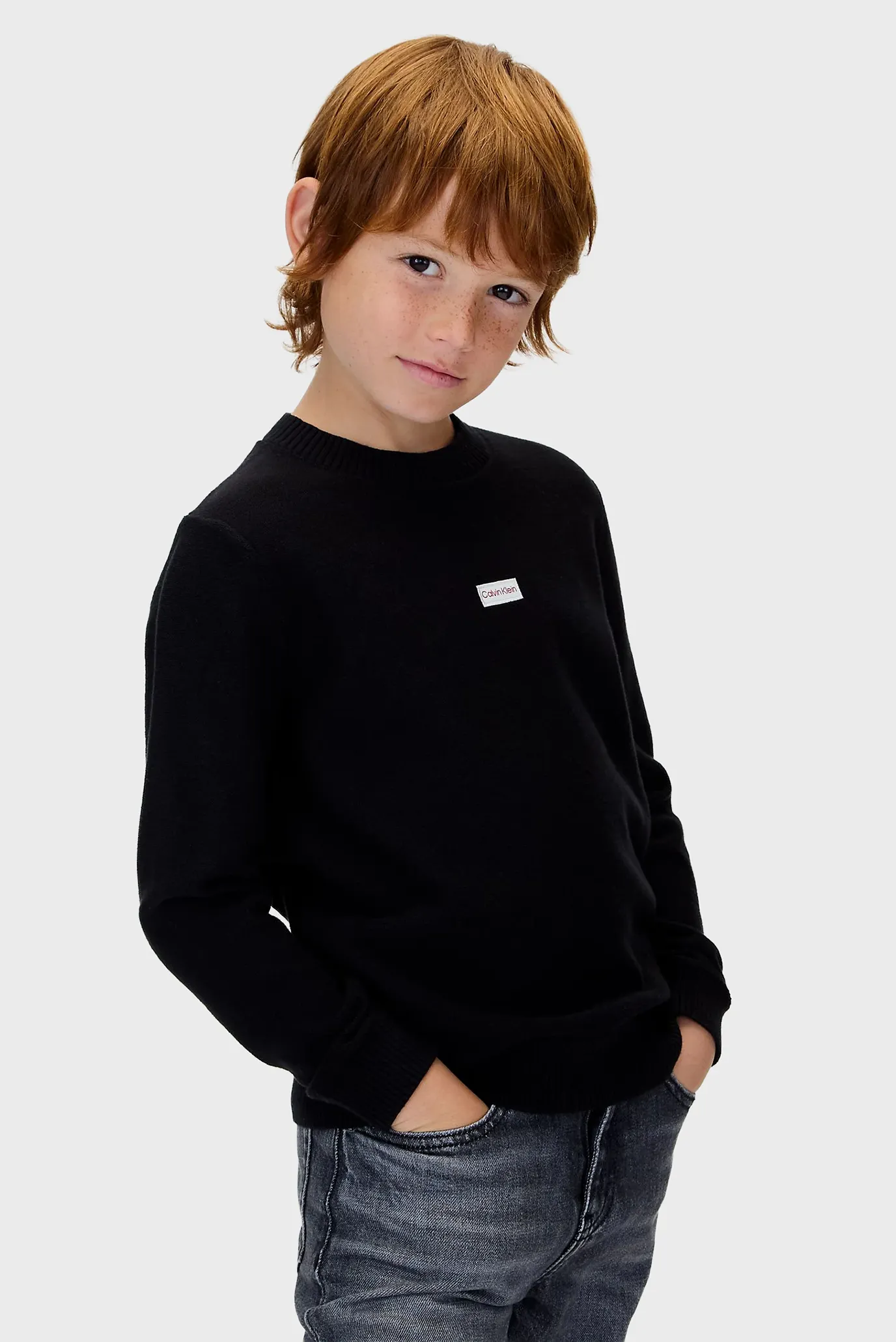 Детский черный джемпер LABEL 1