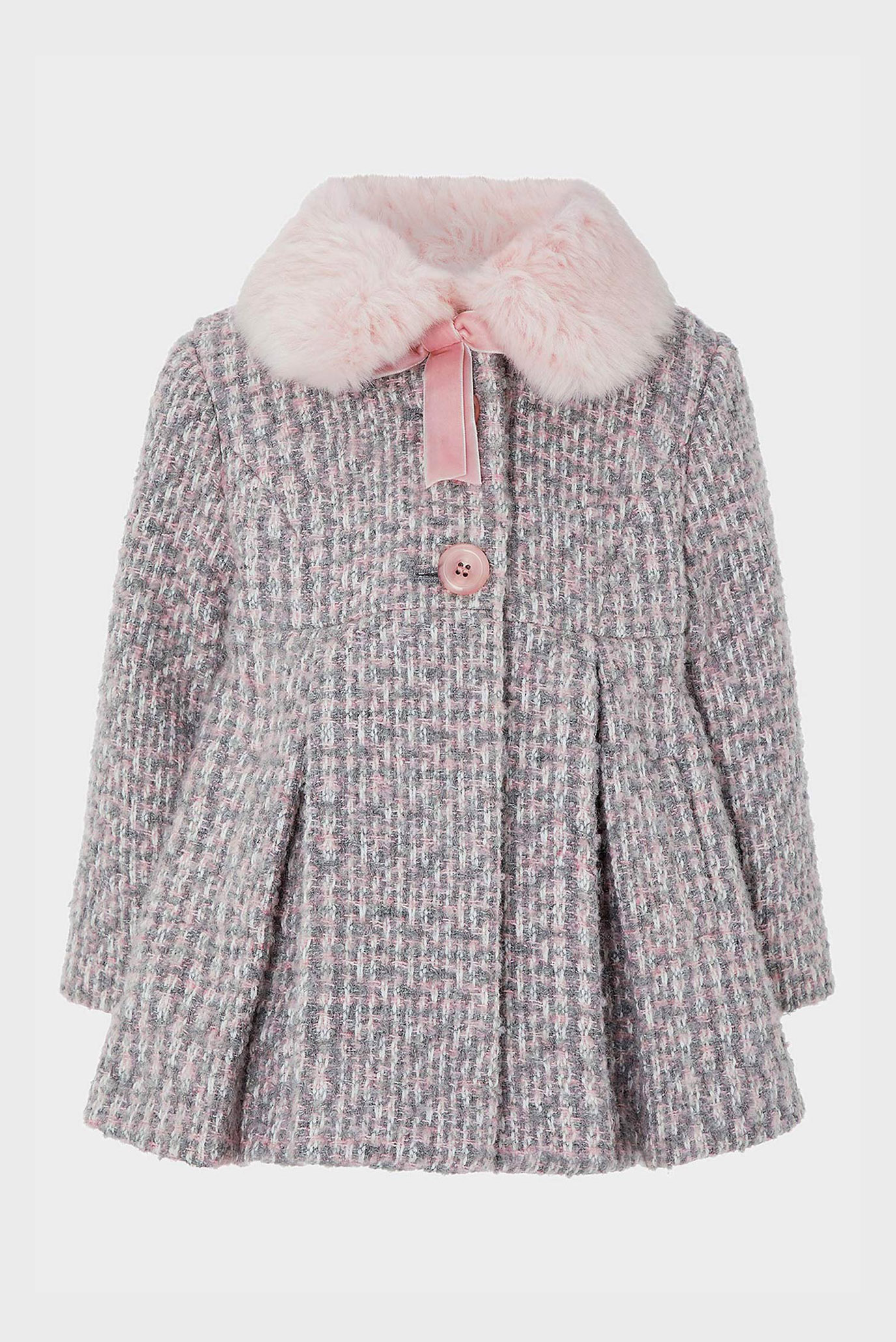 Детское розовое пальто BABY TESSIE TWEED 1