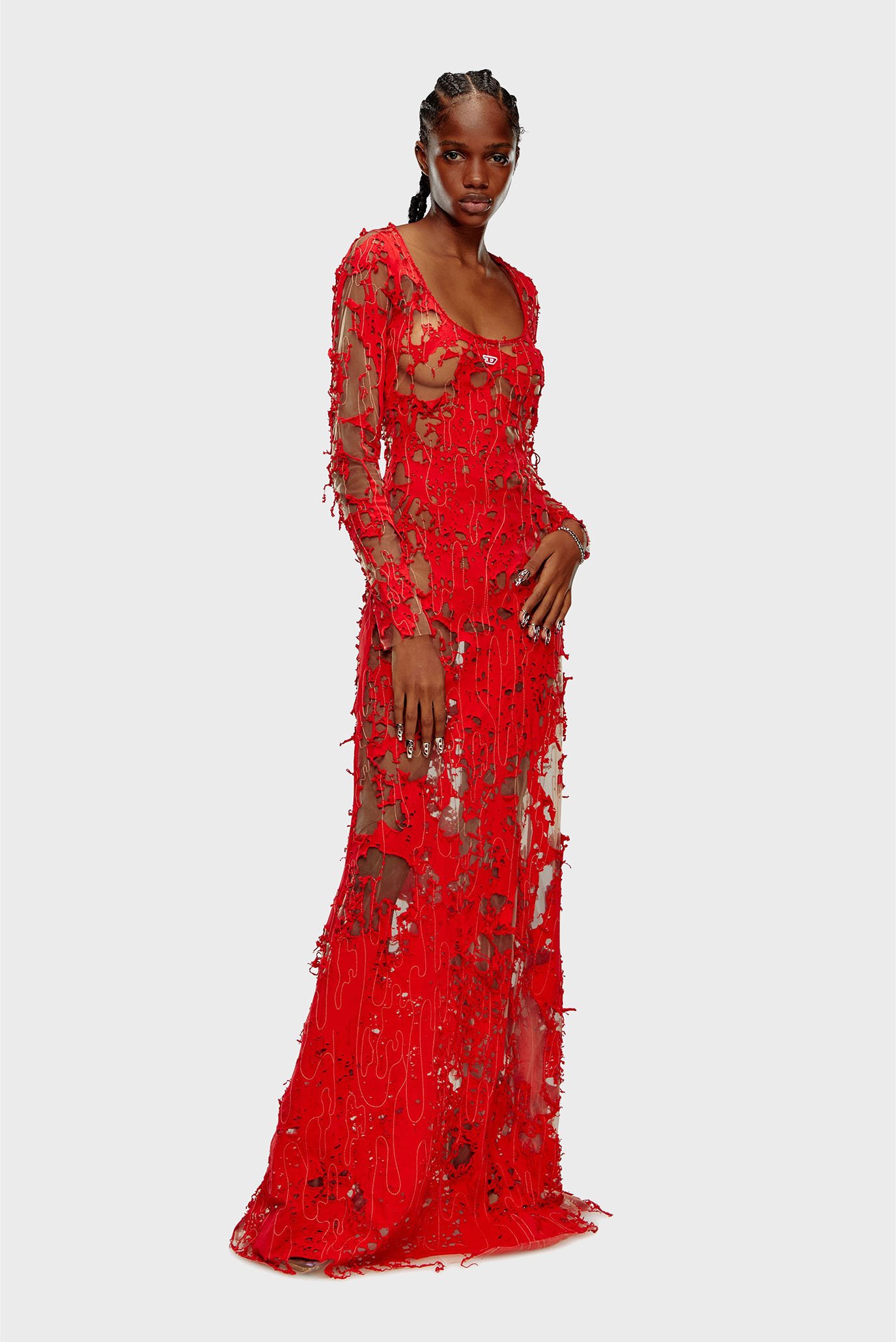 Женское красное платье D-LEA 1
