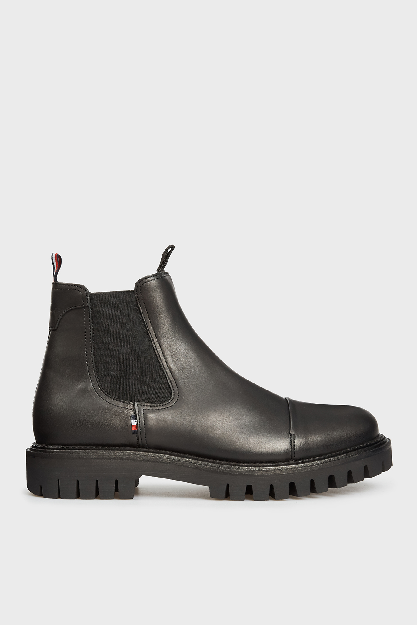 Мужские черные кожаные челси CHUNKY DRESS TOECAP Черный 40 Tommy Hilfiger FM0FM03771 Мужские черные кожаные челси CHUNKY DRESS TOECAP Черный 40 Tommy Hilfiger FM0FM03771