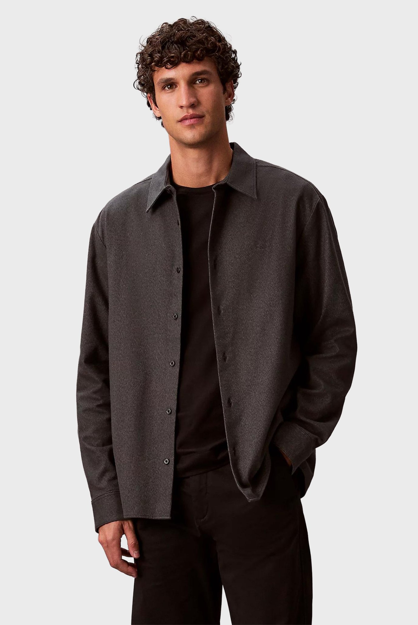 Мужская темно-серая рубашка FLANNEL EASY Серый XL Calvin Klein LV04LD119G Мужская темно-серая рубашка FLANNEL EASY Серый XL Calvin Klein LV04LD119G