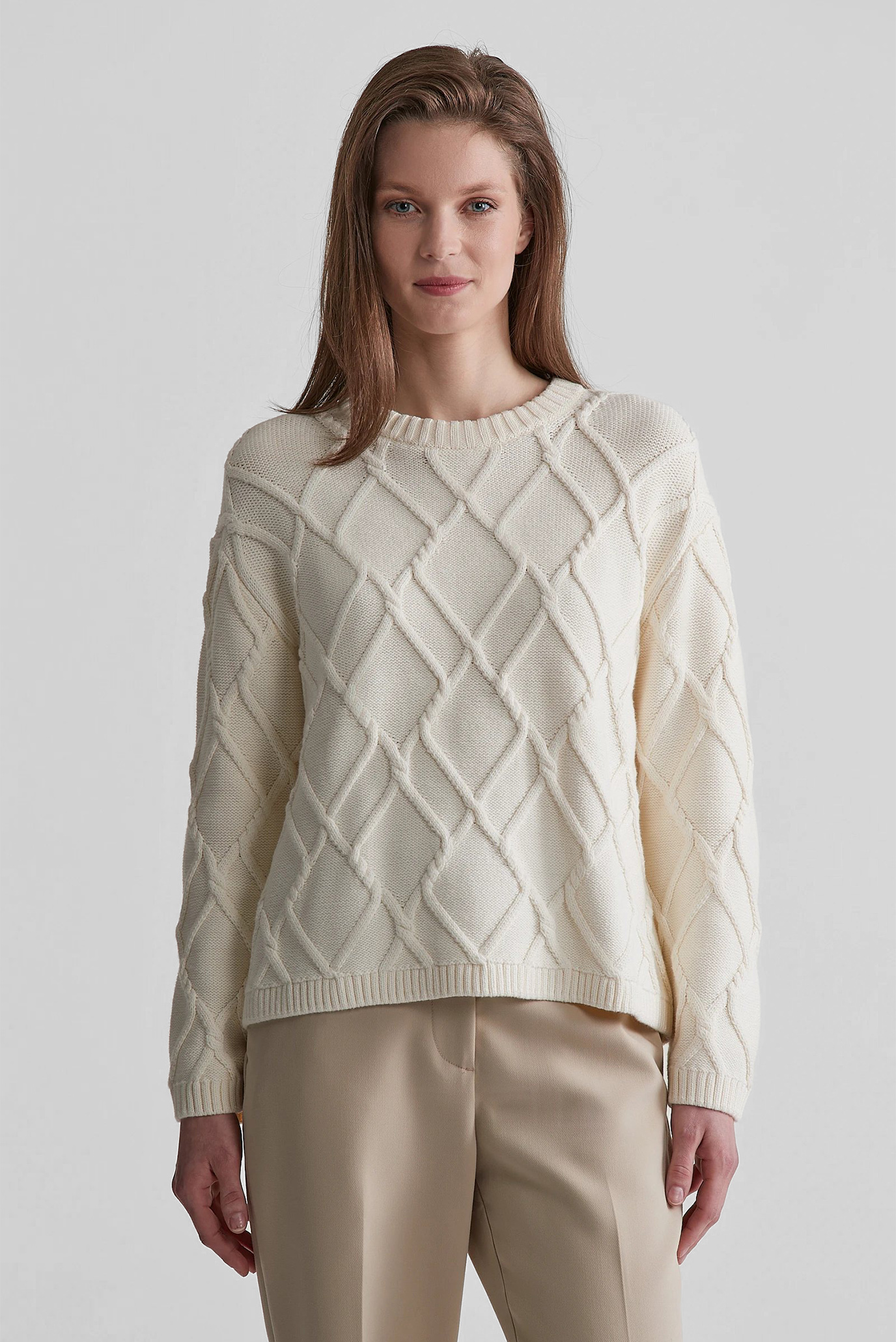 Женский белый джемпер TEXTURED KNIT 1