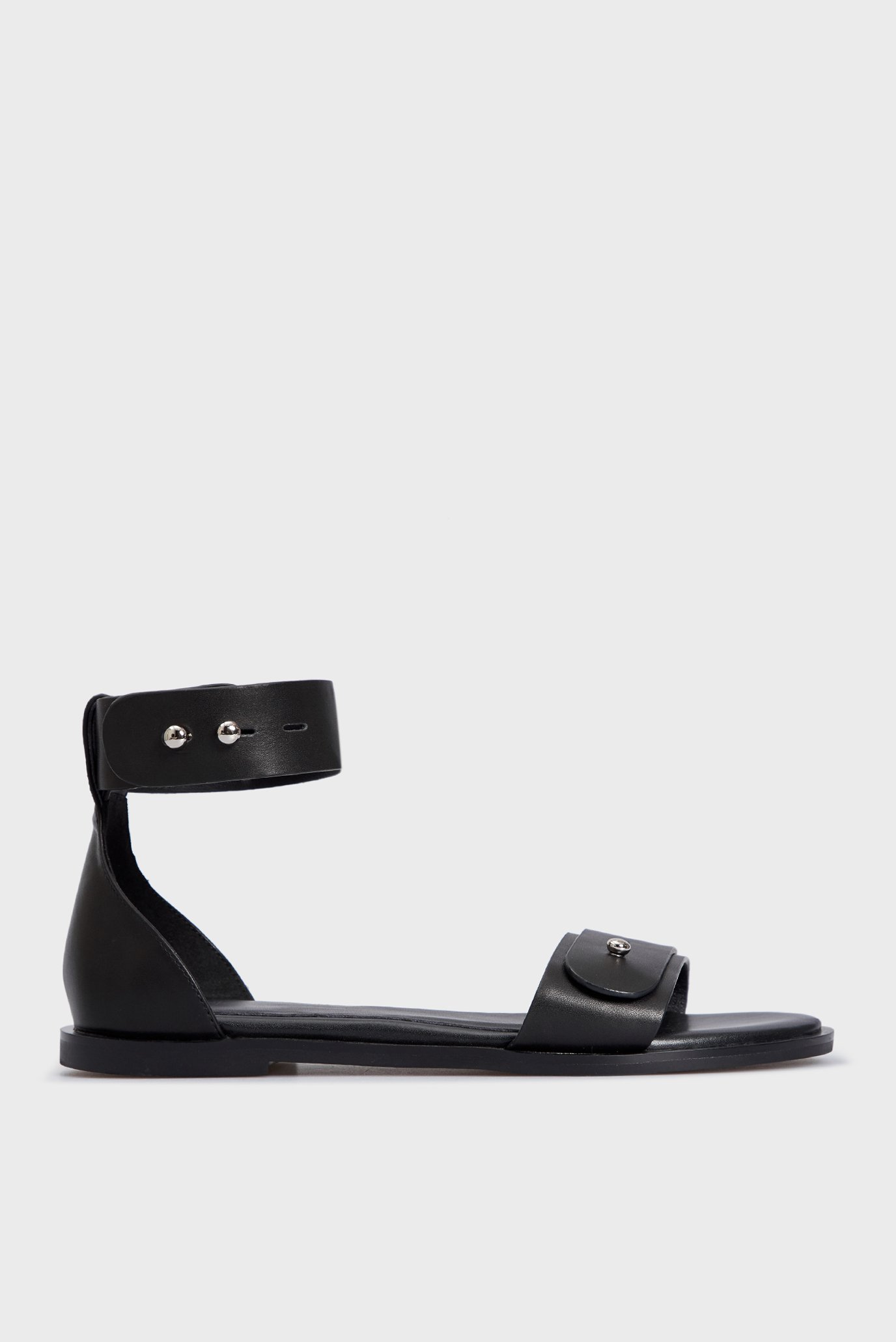 Женские черные кожаные сандалии Carlota 1