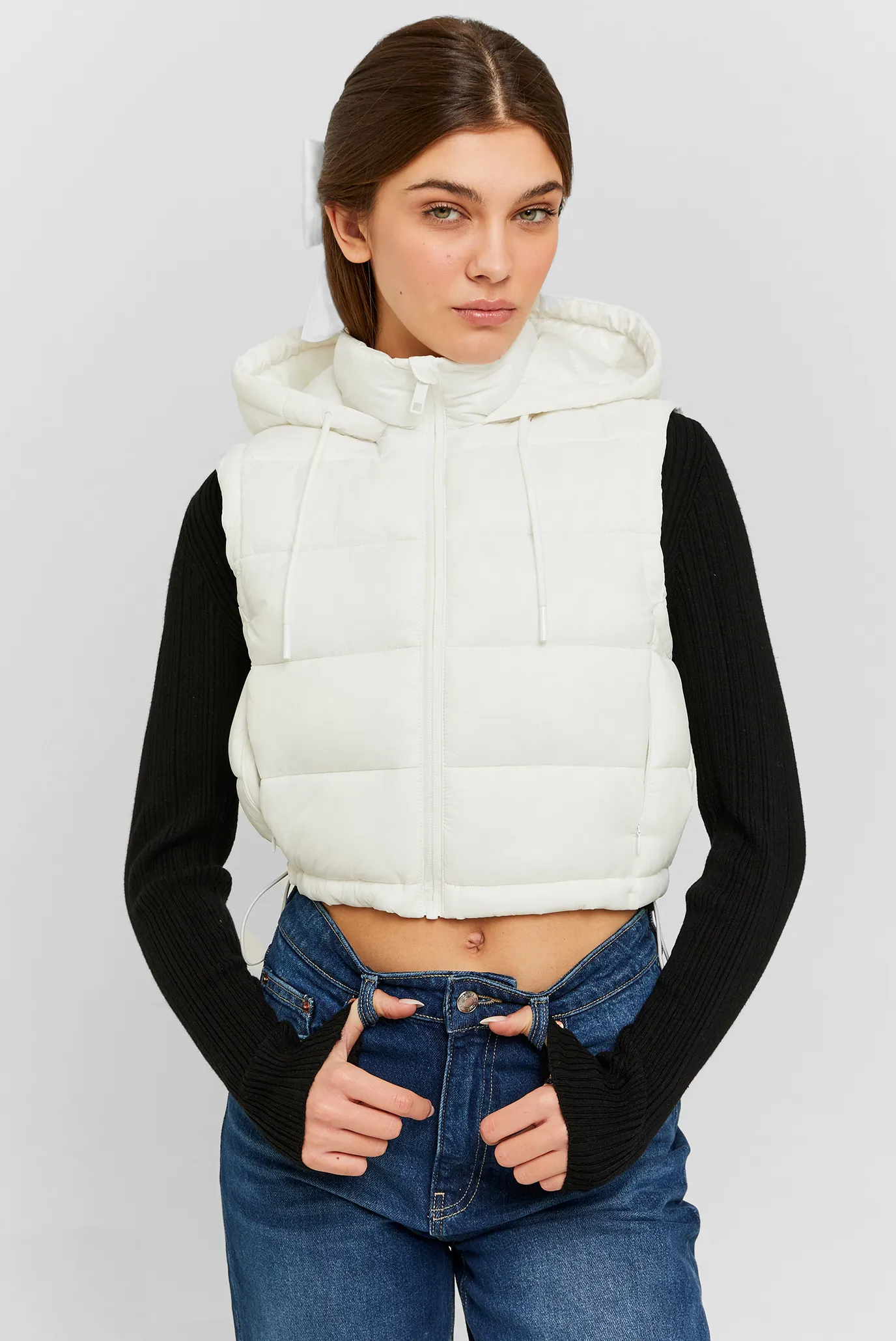 Жіночий білий жилет 1