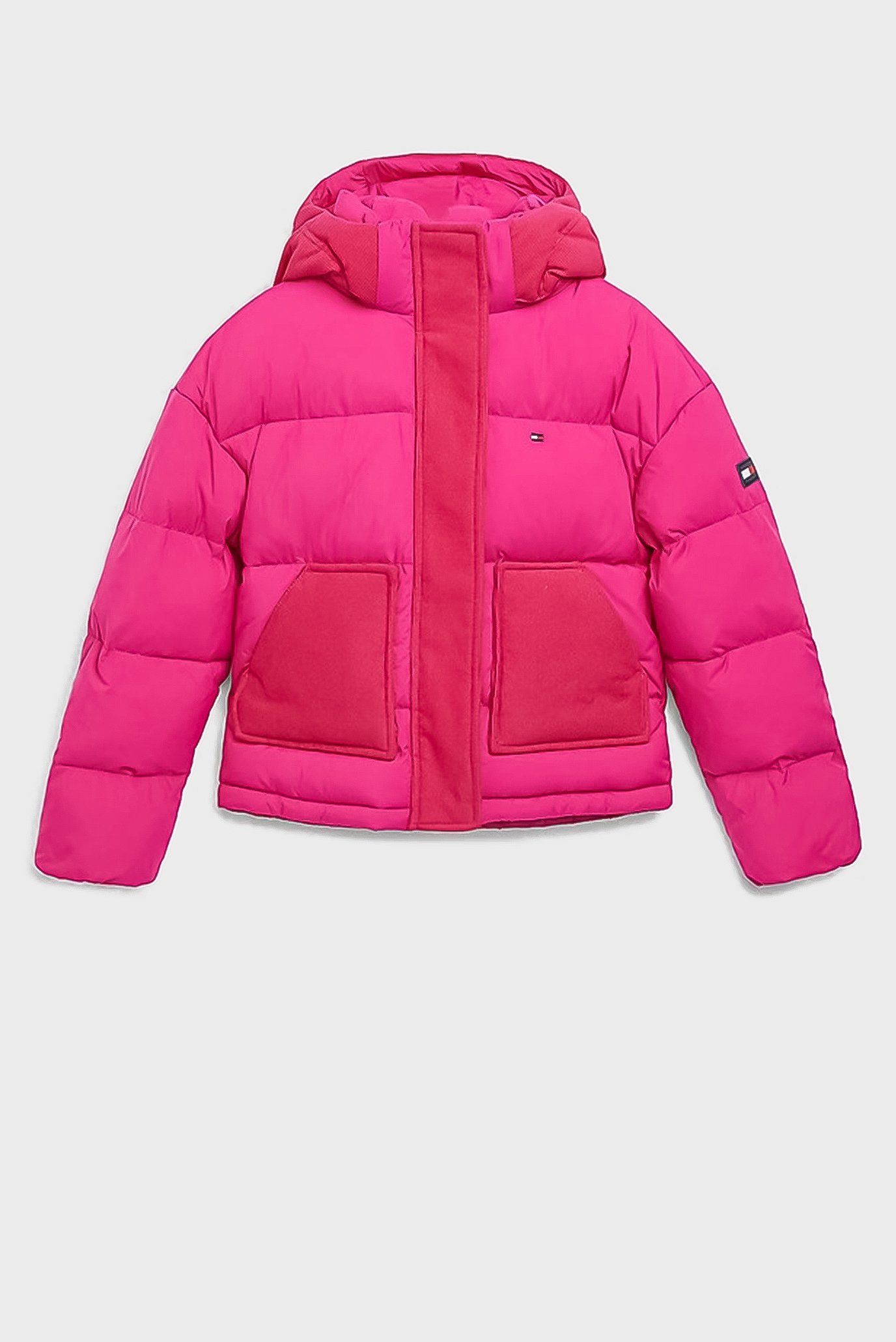 Детская малиновая куртка MIXED MEDIA PUFFER 1