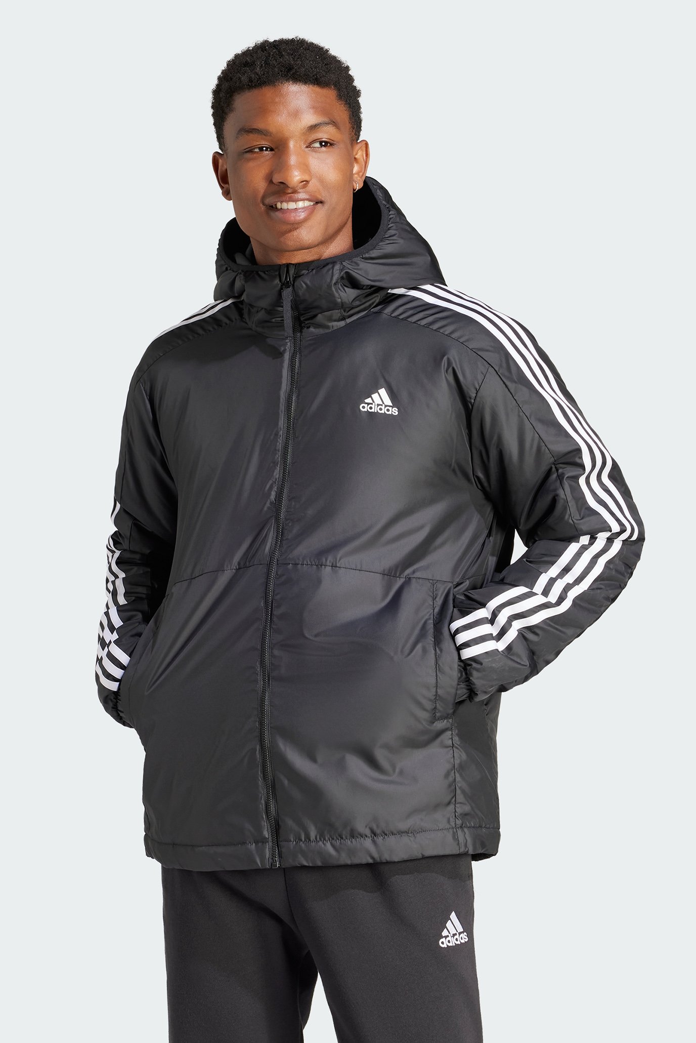 Мужская черная куртка Essentials 3-Stripes Insulated 1
