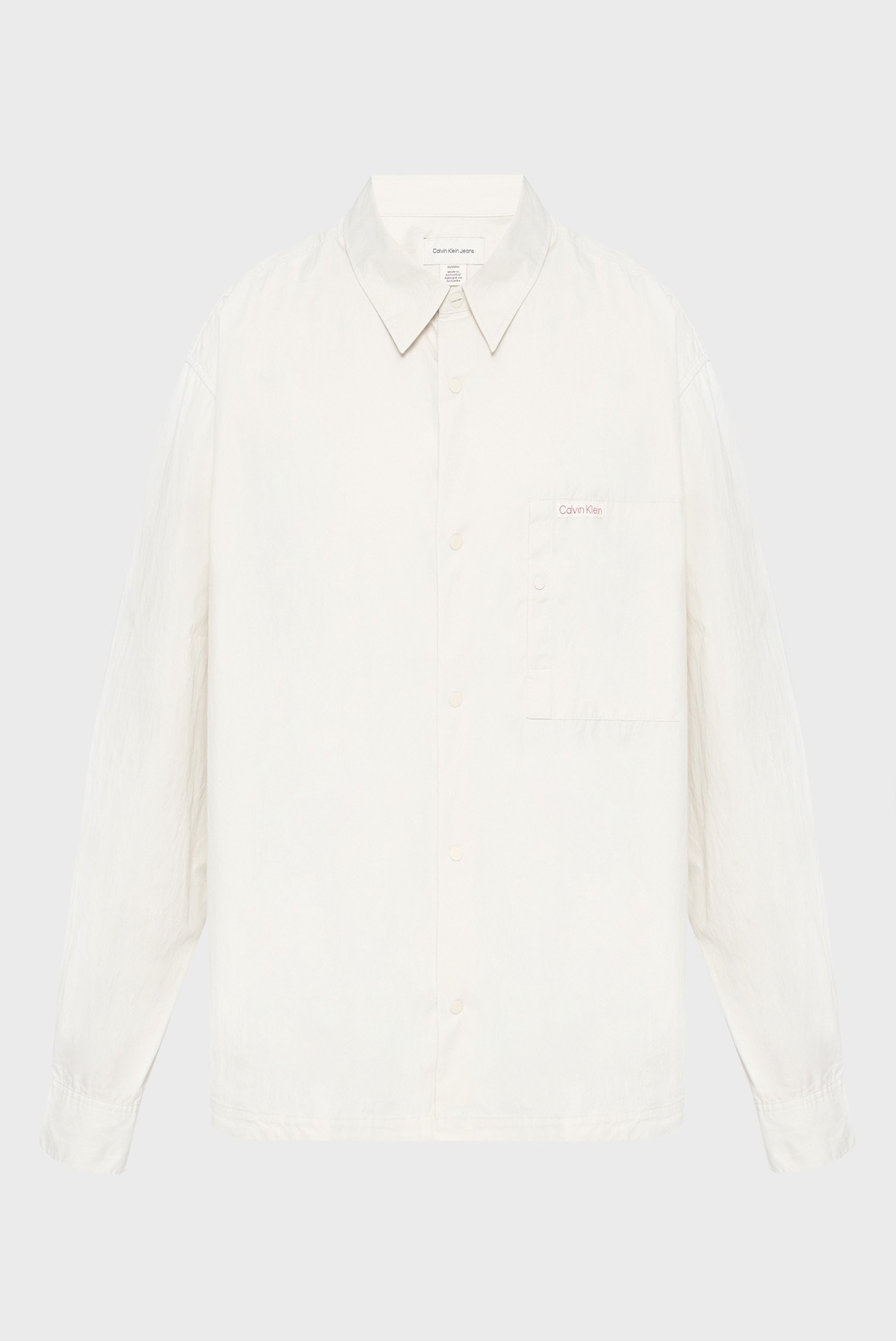Мужская белая рубашка LS COTTON NYLON RLXD SHIRT JACKE Белый XXL Calvin Klein Jeans LV04RC128G Мужская белая рубашка LS COTTON NYLON RLXD SHIRT JACKE Белый XXL Calvin Klein Jeans LV04RC128G
