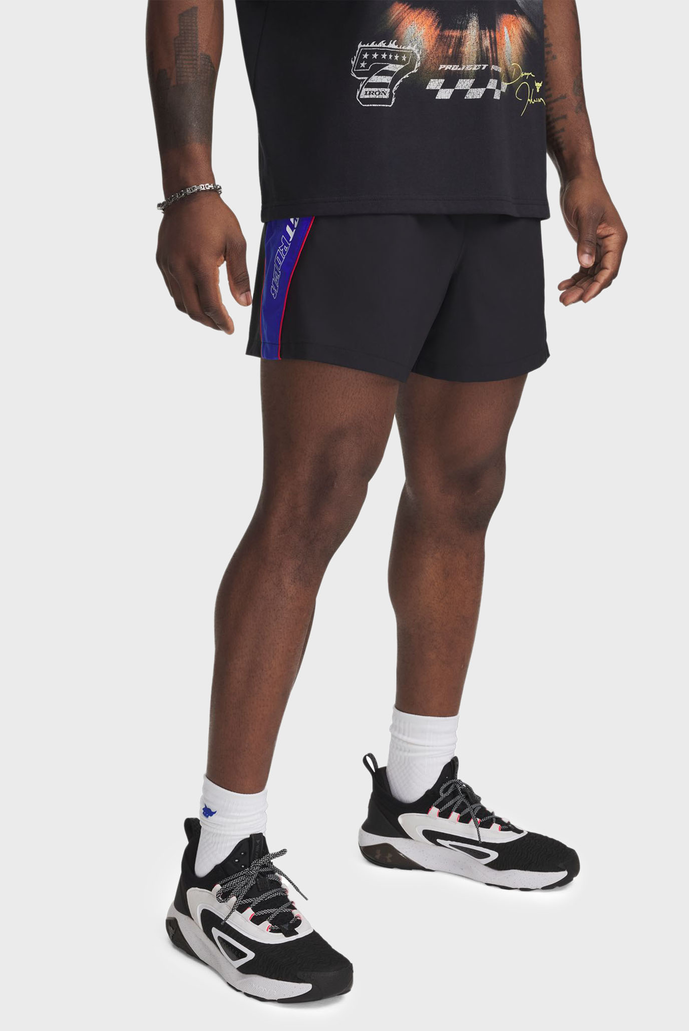 Мужские черные шорты Pjt Rck Colorblock Wvn Short Черный L Under Armour 1389919-001 Мужские черные шорты Pjt Rck Colorblock Wvn Short Черный L Under Armour 1389919-001