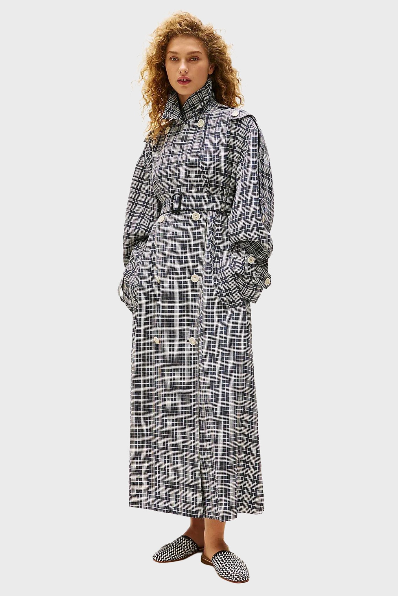 Женский тренч в клетку The Runway Collection Разноцветный S-M Tommy Hilfiger WW0WW47589 Женский тренч в клетку The Runway Collection Разноцветный S-M Tommy Hilfiger WW0WW47589