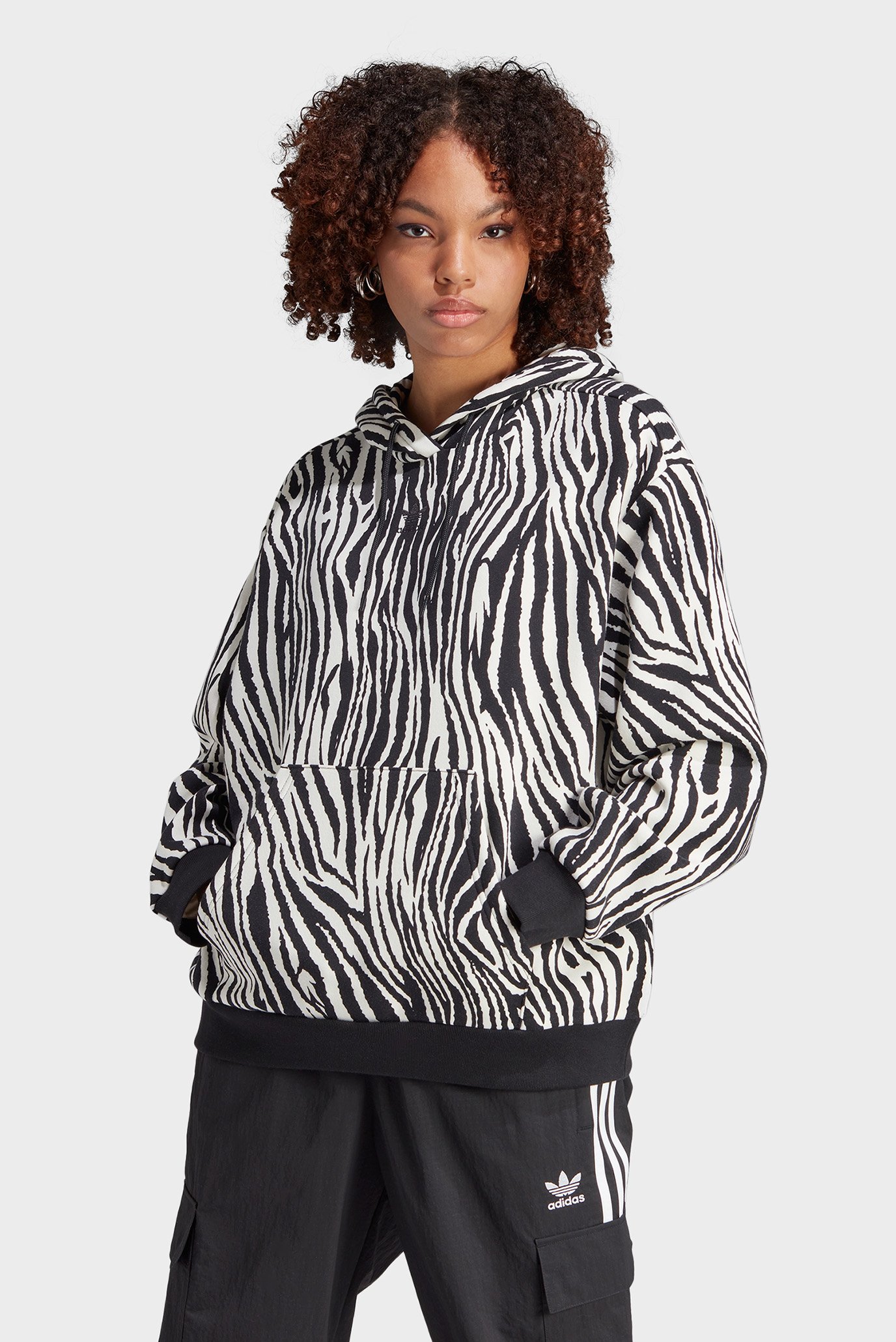 Allover Zebra Animal Print Essentials adidas IJ7774 MD Fashion