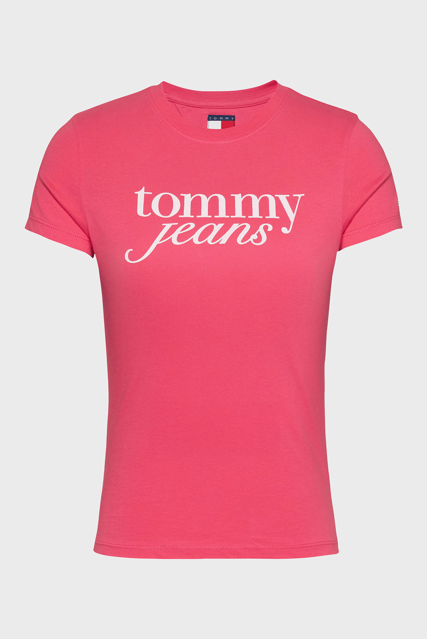 Женская розовая футболка TJW SLIM ESSENTIAL LOGO Розовый S Tommy Jeans DW0DW19447 Женская розовая футболка TJW SLIM ESSENTIAL LOGO Розовый S Tommy Jeans DW0DW19447