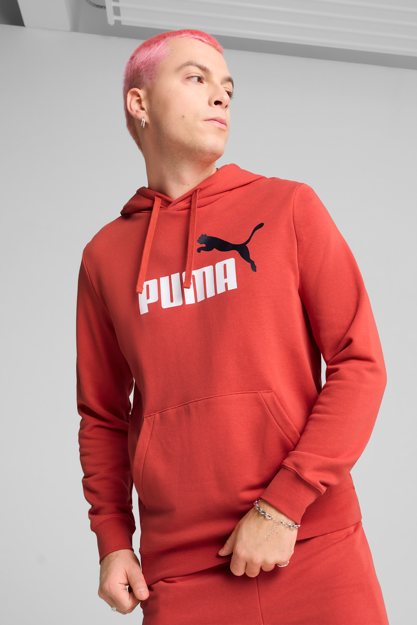 Чоловіче червоне худі Essentials 2 Colour No. 1 Logo Hoodie Men 1