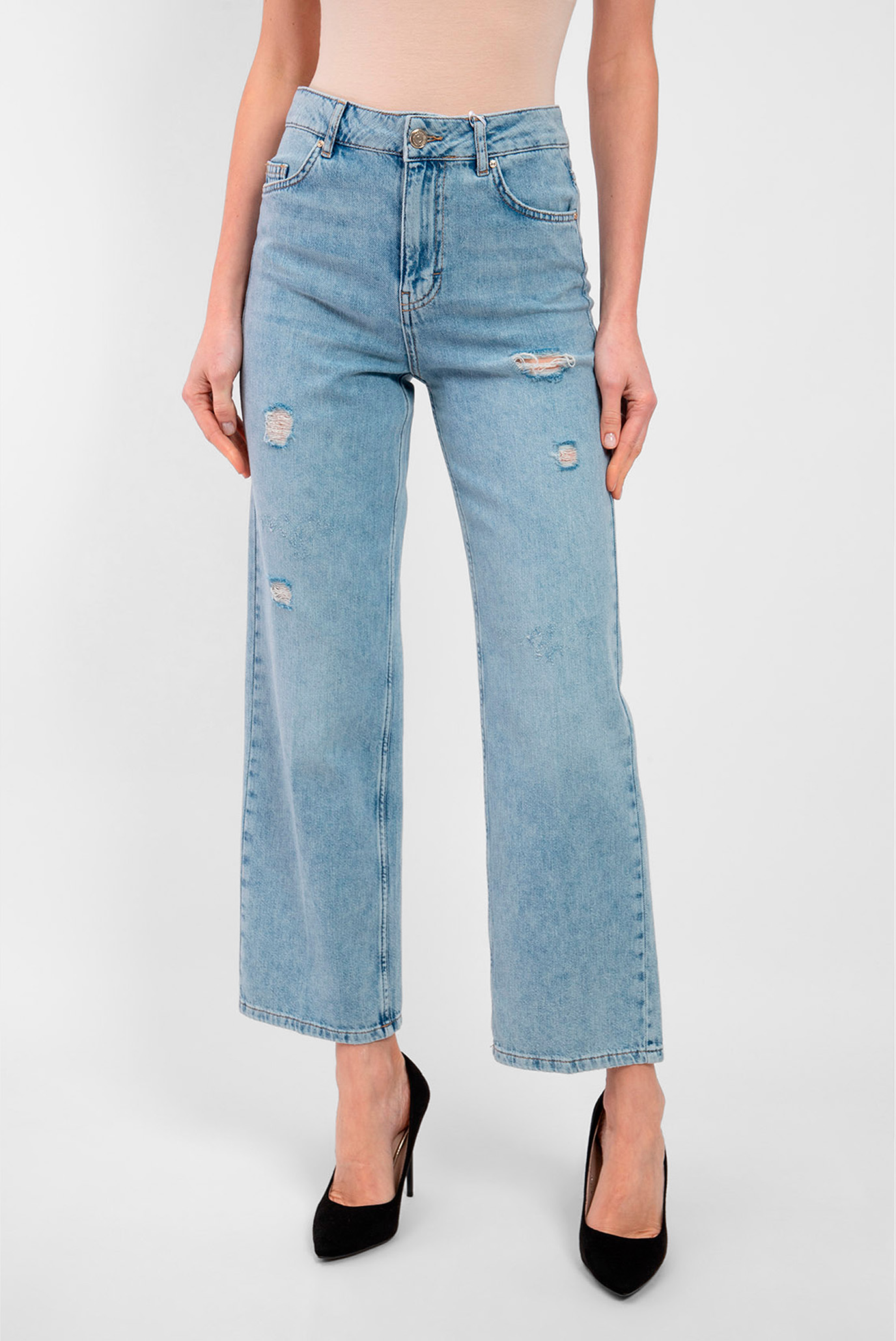 Женские голубые джинсы 1
