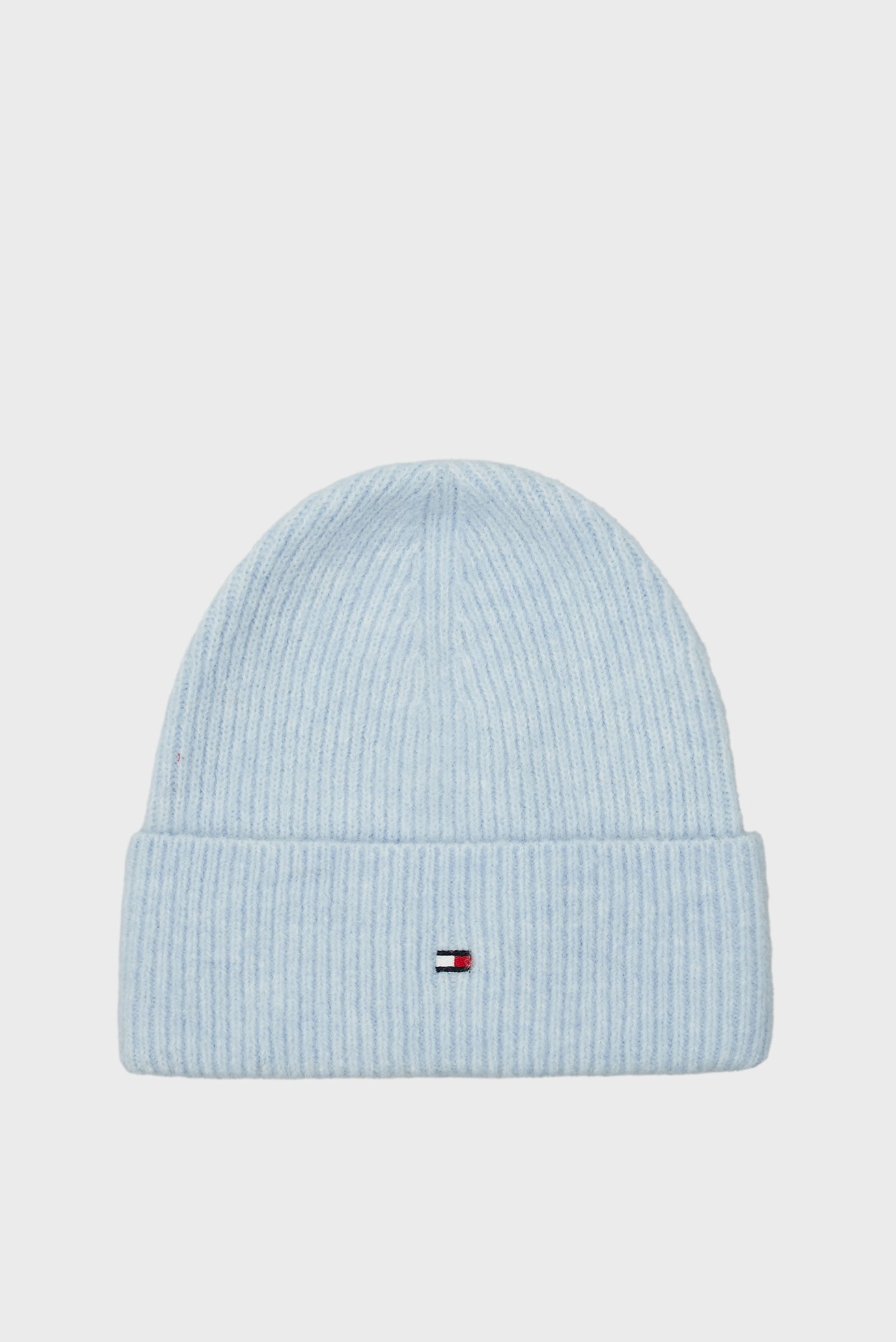 Женская голубая шапка ESSENTIAL FLAG FUZZY BEANIE 1