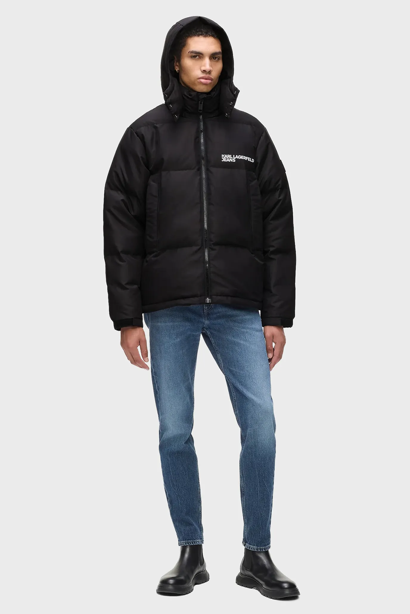 Чоловіча чорна куртка puffer 2