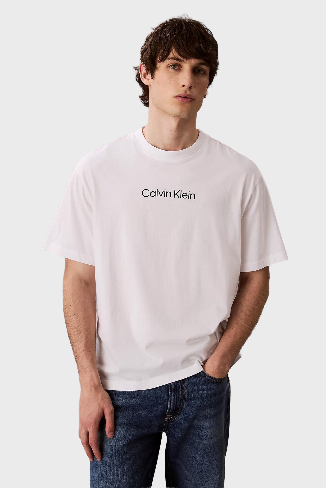 Мужская белая футболка 30S CREWNK Белый XXL Calvin Klein LV04LD230G Мужская белая футболка 30S CREWNK Белый XXL Calvin Klein LV04LD230G