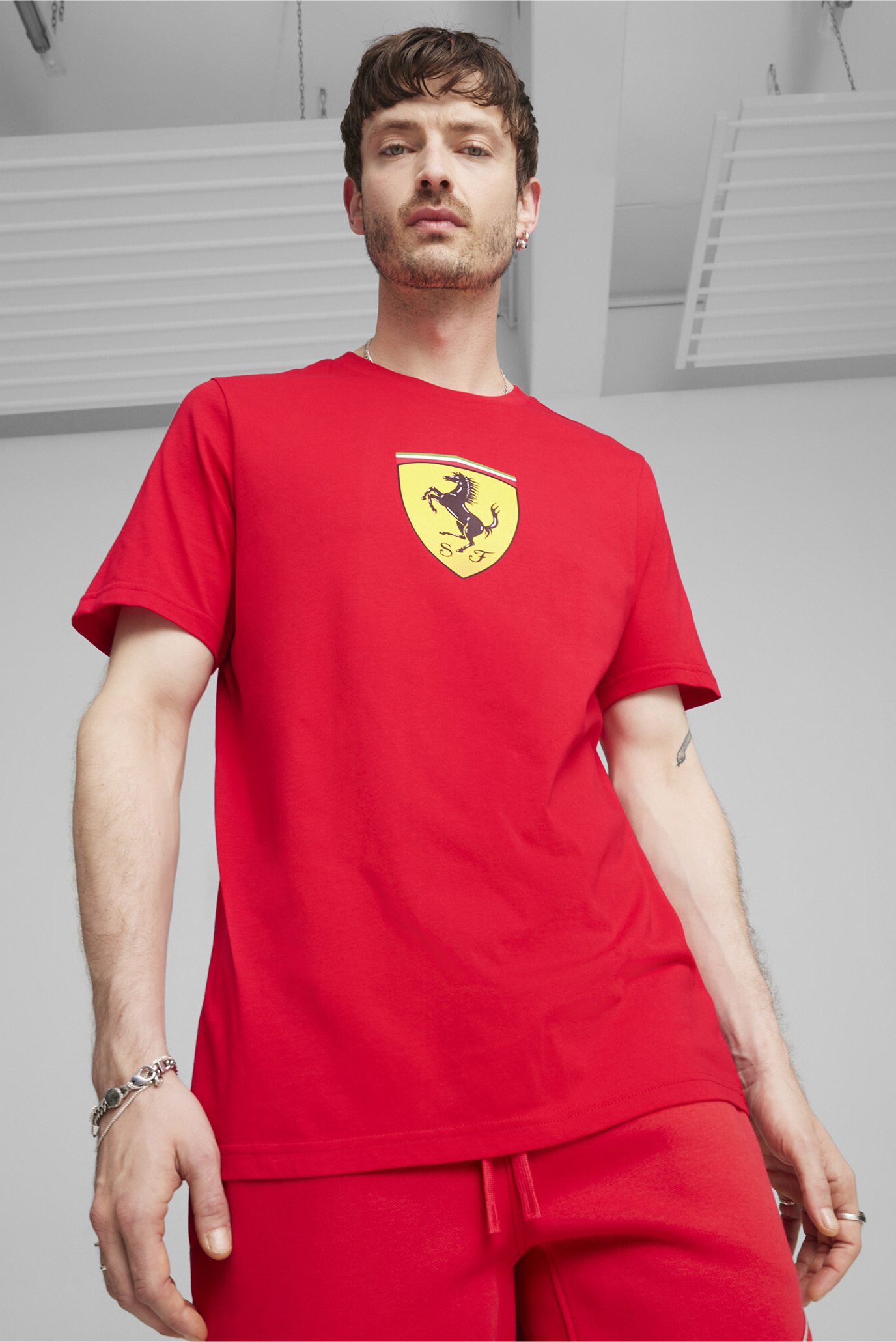 Чоловіча червона футболка Scuderia Ferrari Race Men's Tee 1