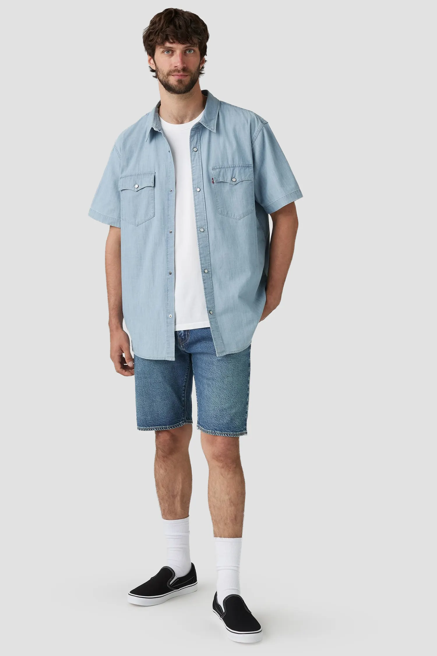 Чоловічі сині джинсові шорти 5