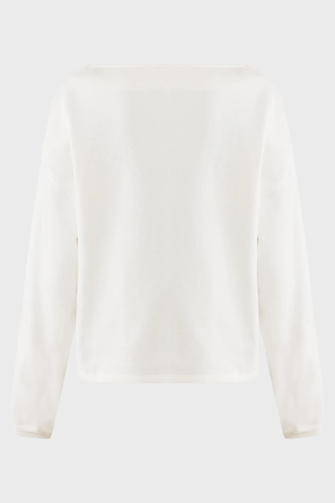 Жіночий білий світшот Boat neck embroidery sweat 6