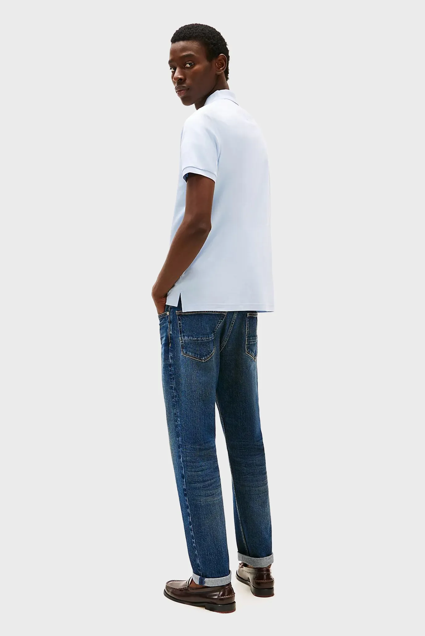 Мужское голубое поло LIQUID COTTON REG SEASONAL 3