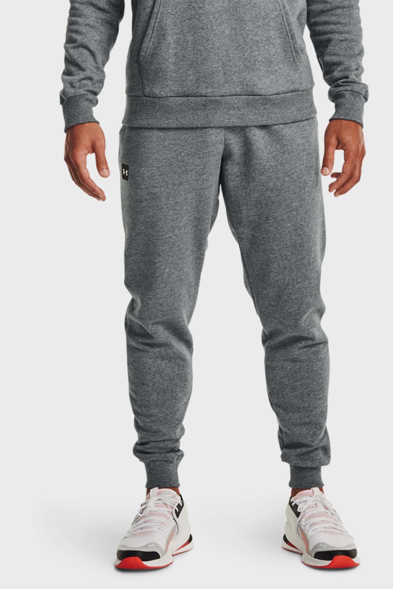 Мужские серые спортивные брюки UA Rival Fleece Joggers 1