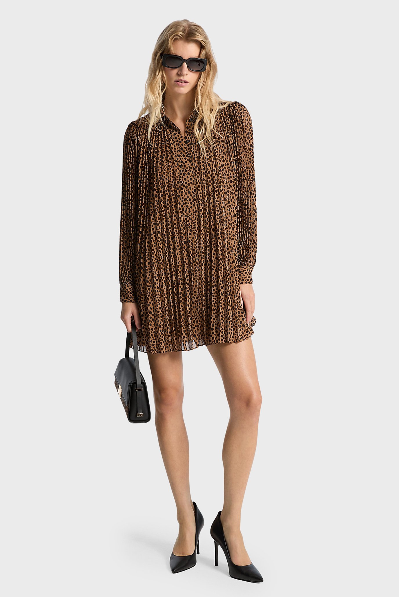 Женское коричневое платье с узором Коричневый XS Michael Kors MR582QYGRY Женское коричневое платье с узором Коричневый XS Michael Kors MR582QYGRY