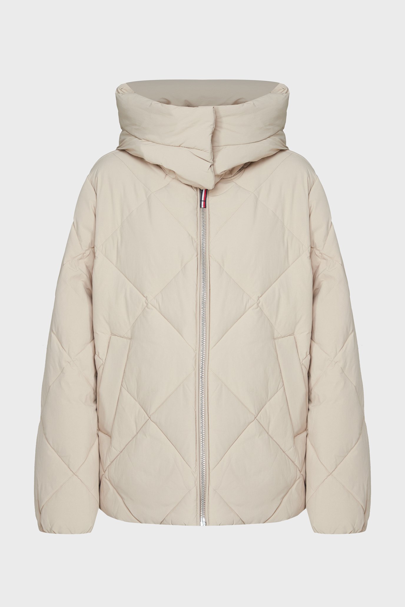 Женский бежевый пуховик HW DOWN DIAMOND BAFFLE JACKET Бежевый S Tommy Hilfiger WW0WW40199 Женский бежевый пуховик HW DOWN DIAMOND BAFFLE JACKET Бежевый S Tommy Hilfiger WW0WW40199