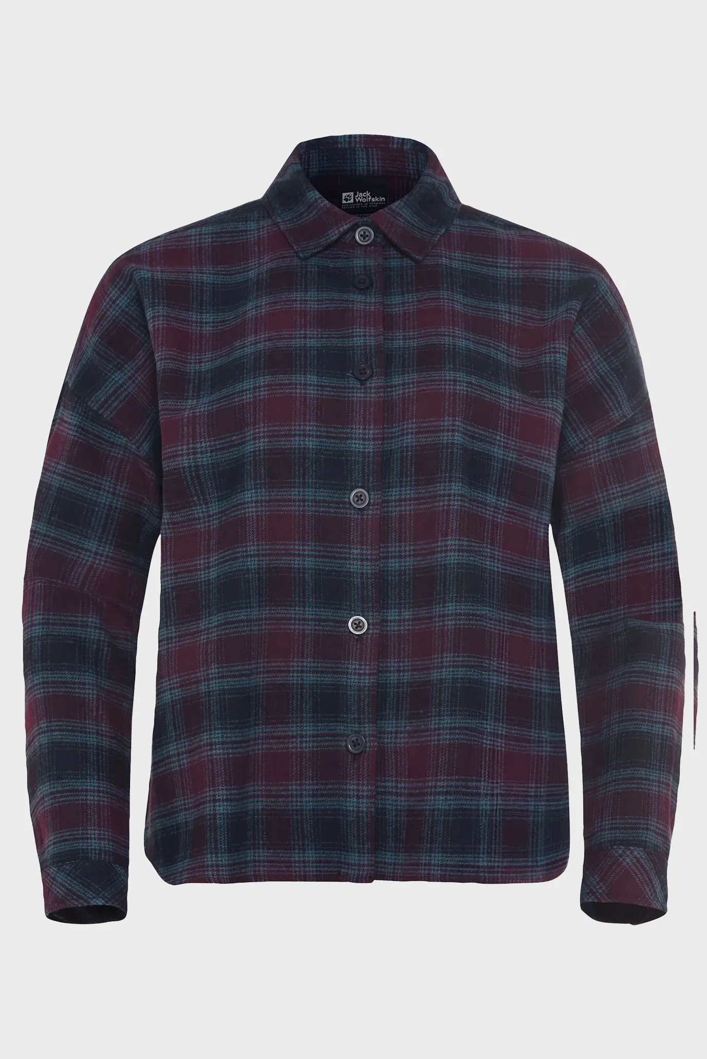 Женская темно-синяя рубашка в клетку 5