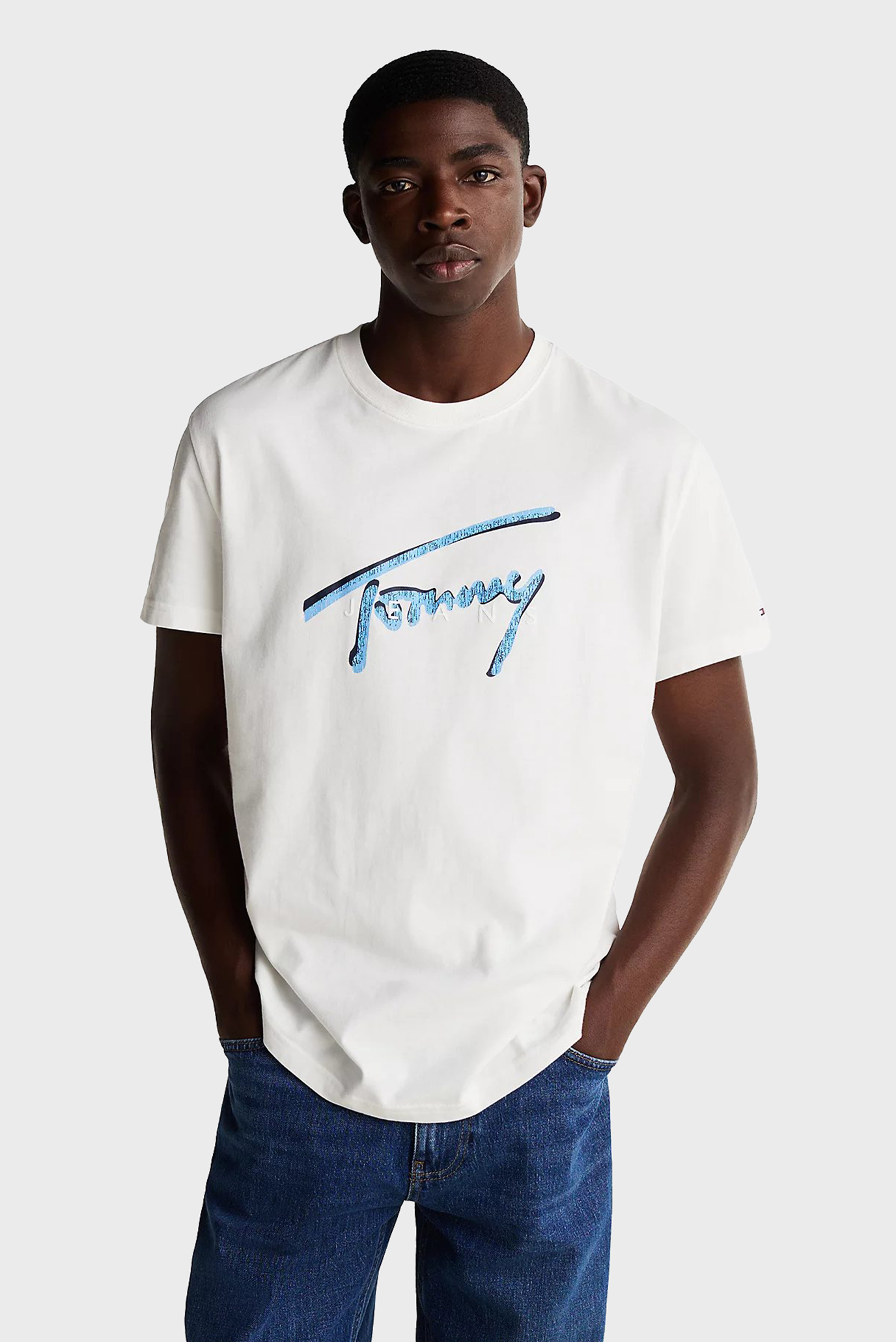 Мужская белая футболка TJM REG RWB SIGNATURE TEE 1